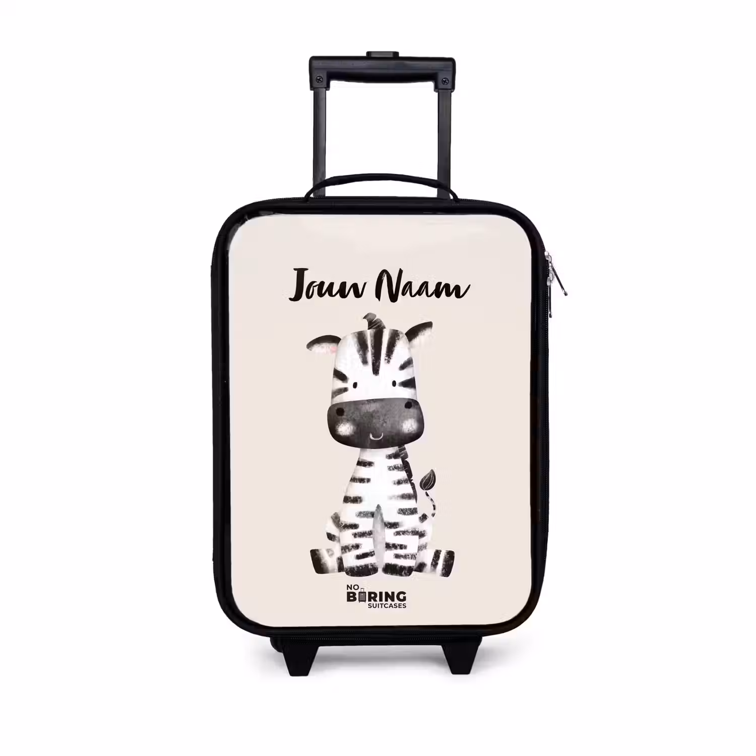 Zoë Zebra Kinderkoffer - Zwart klein -3d