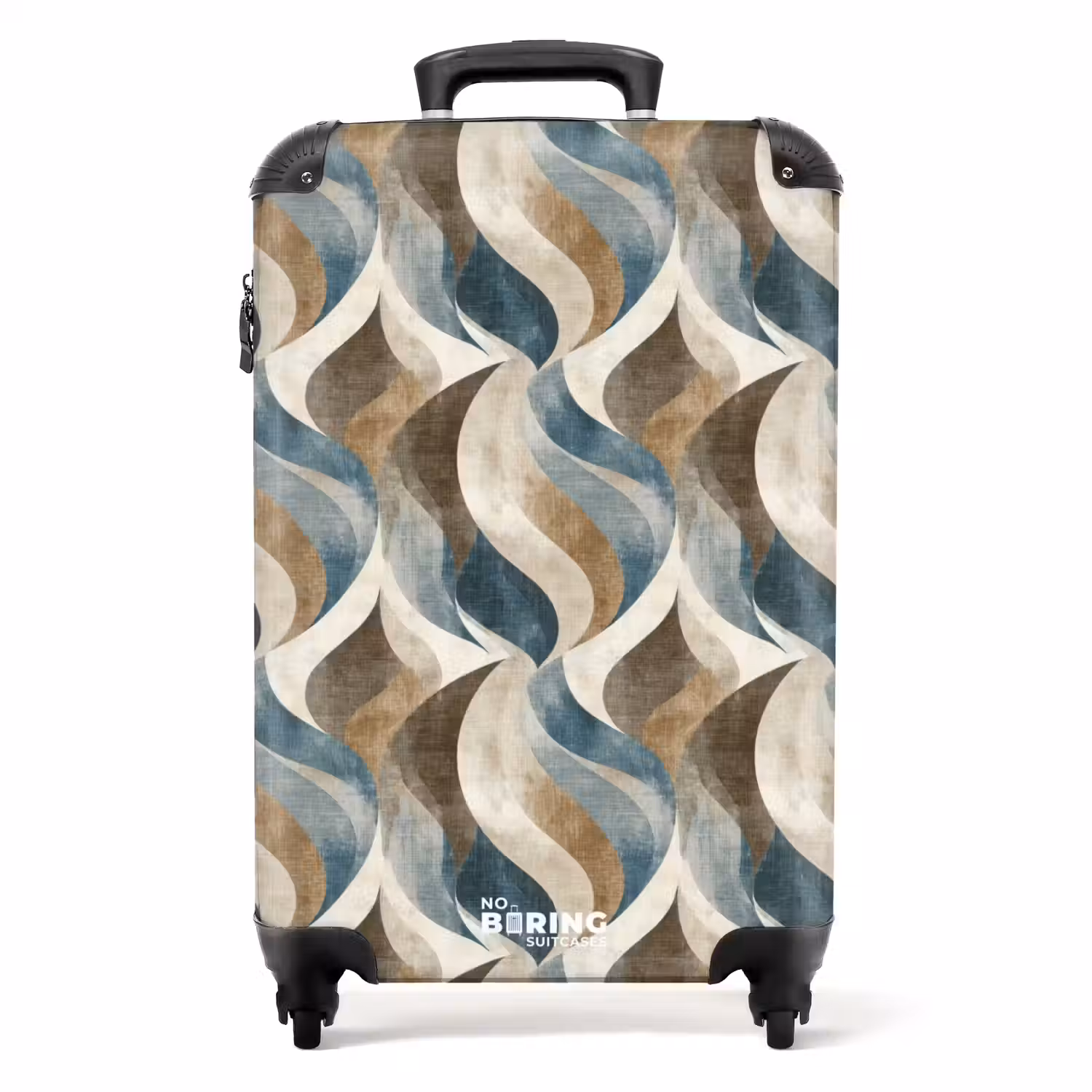 Abstract - Golven - Kleurrijk NBS - Handbagage koffer - Volwassenen Unisex middel -productfoto_recht