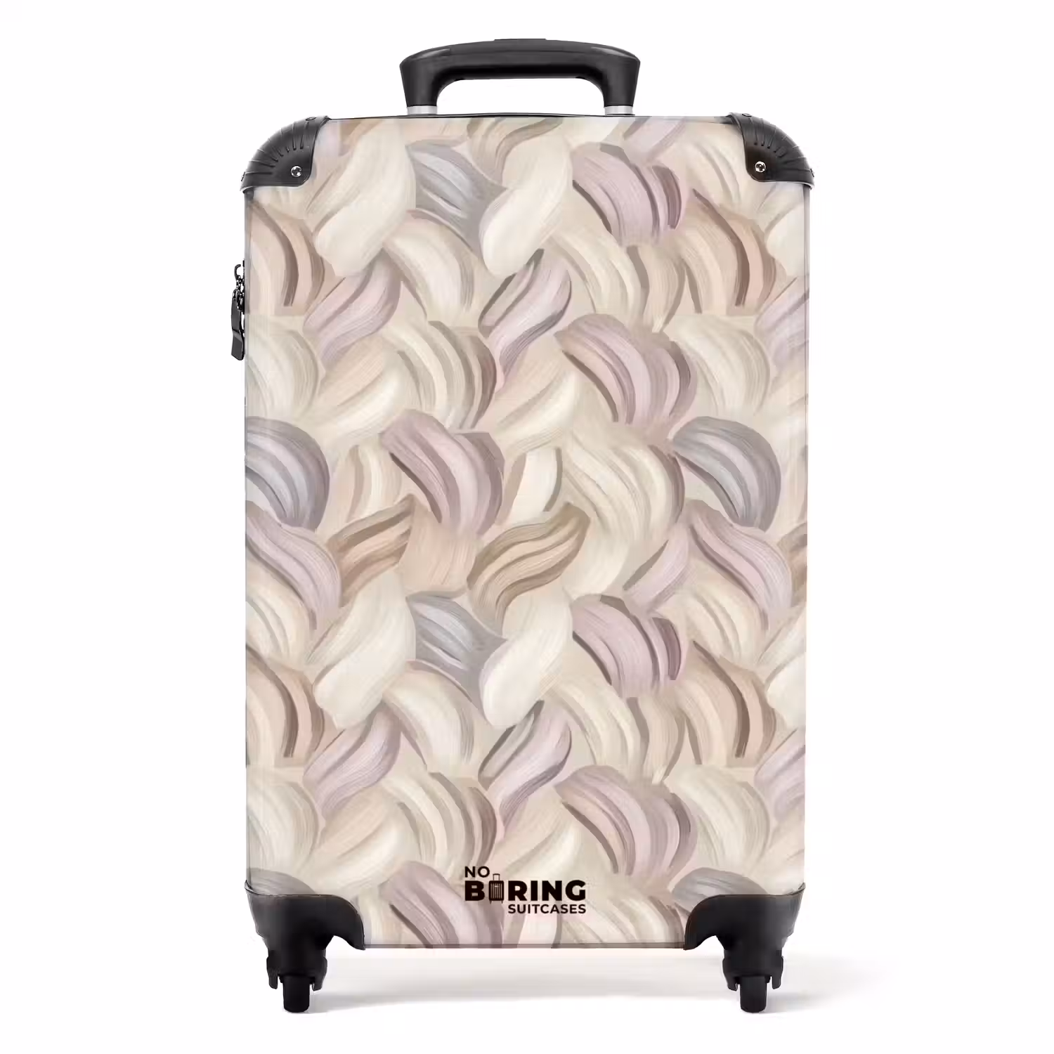 Abstract - Golvend - Pastel NBS - Handbagage koffer - Volwassenen Unisex middel -productfoto_recht