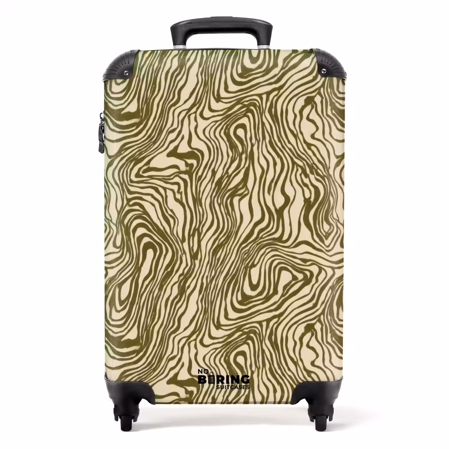 Abstract - Marmer - Groen NBS - Handbagage koffer - Volwassenen Unisex middel -productfoto_recht