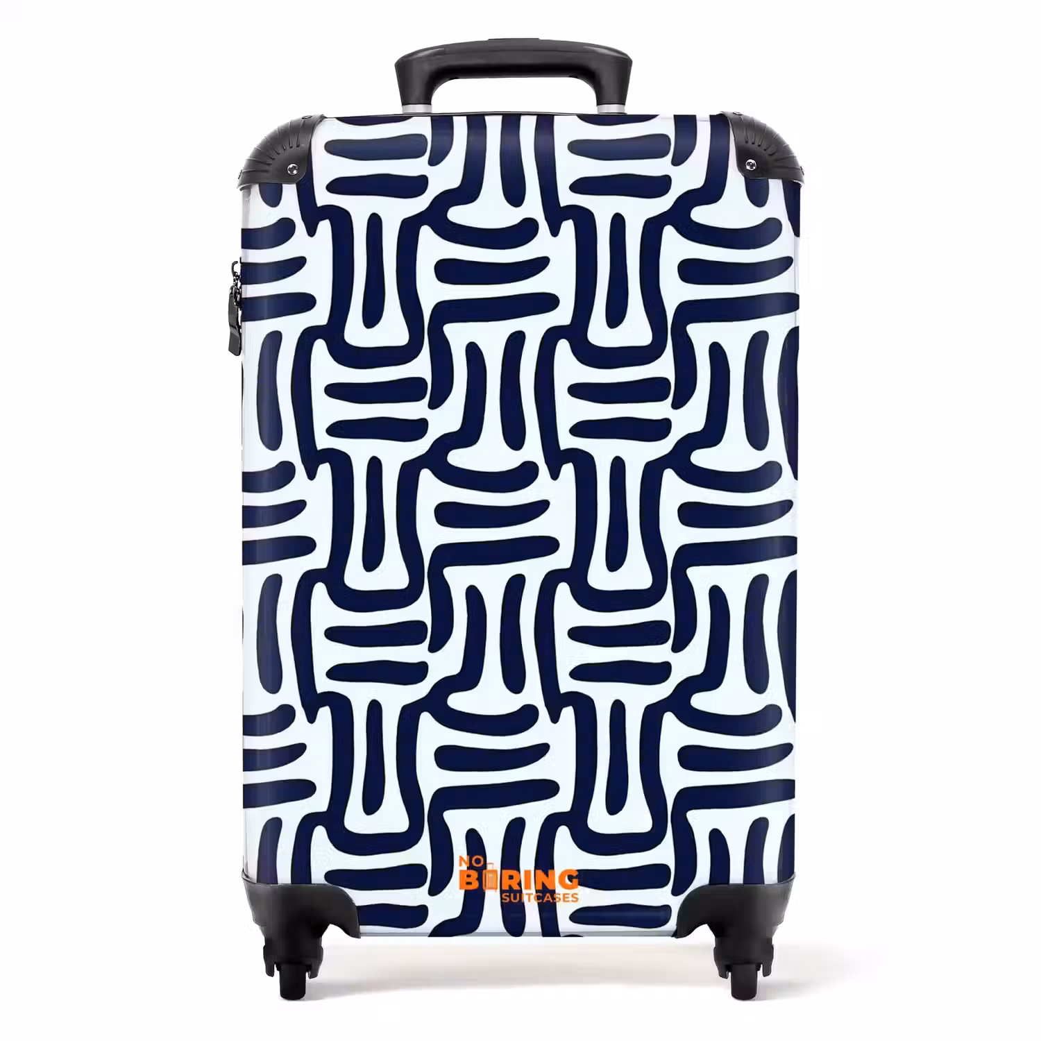 Abstract - Modern - Blauw NBS - Handbagage koffer - Volwassenen Unisex middel -productfoto_recht