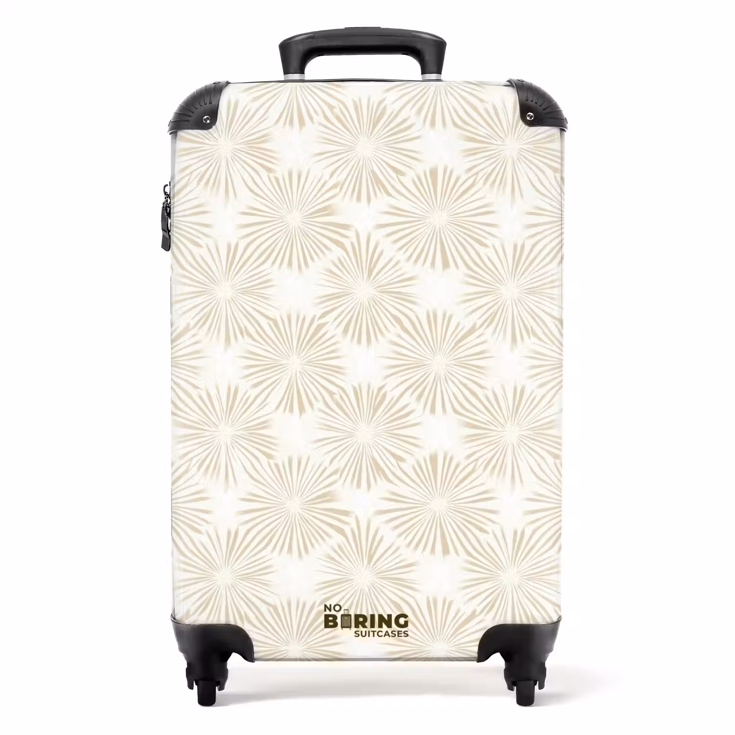 Abstract - Motief - Beige NBS - Handbagage koffer - Volwassenen Unisex middel -productfoto_recht