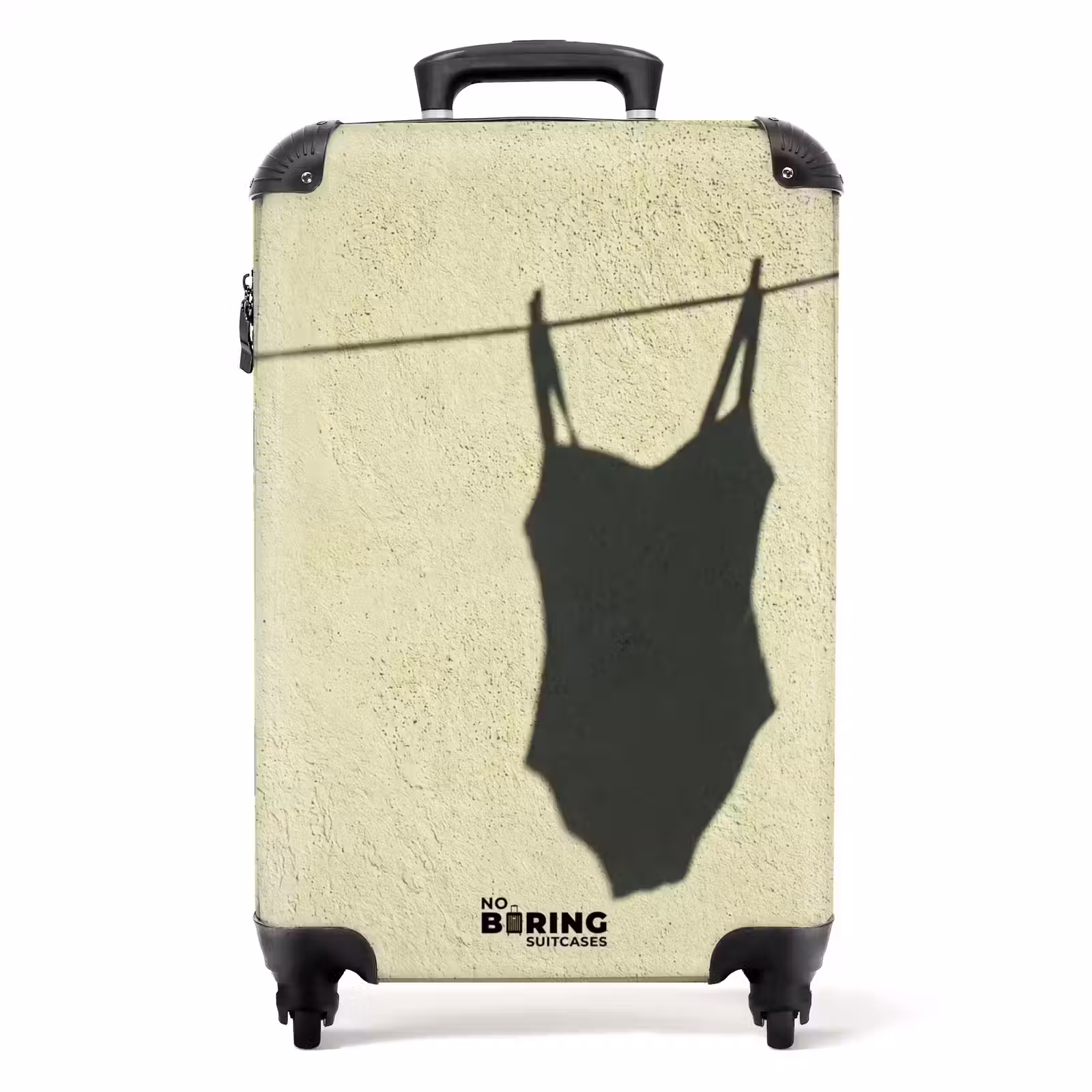 Koffer - Badpak - Schaduw - Muur - Zomer - Minimalistisch - Badpak - Schaduw - Muur - Zomer - Minimalistisch NBS - Handbagage koffer - Volwassenen Unisex middel