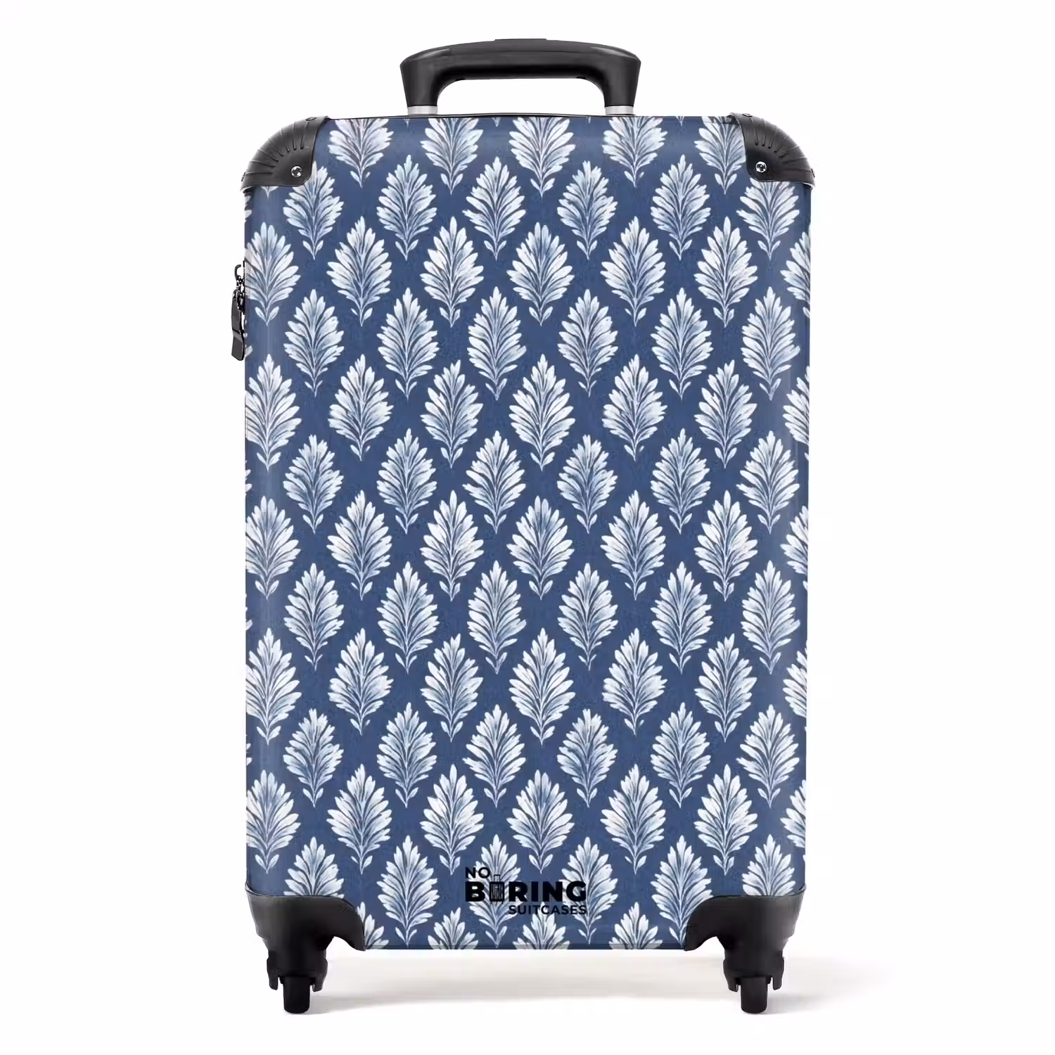 Barok patroon blauw NBS - Handbagage koffer - Volwassenen Unisex middel -productfoto_recht