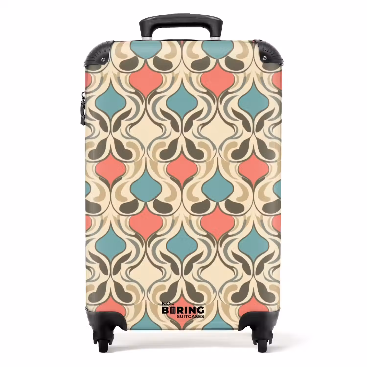 Barok - Retro - Kleurrijk NBS - Handbagage koffer - Volwassenen Unisex middel -productfoto_recht