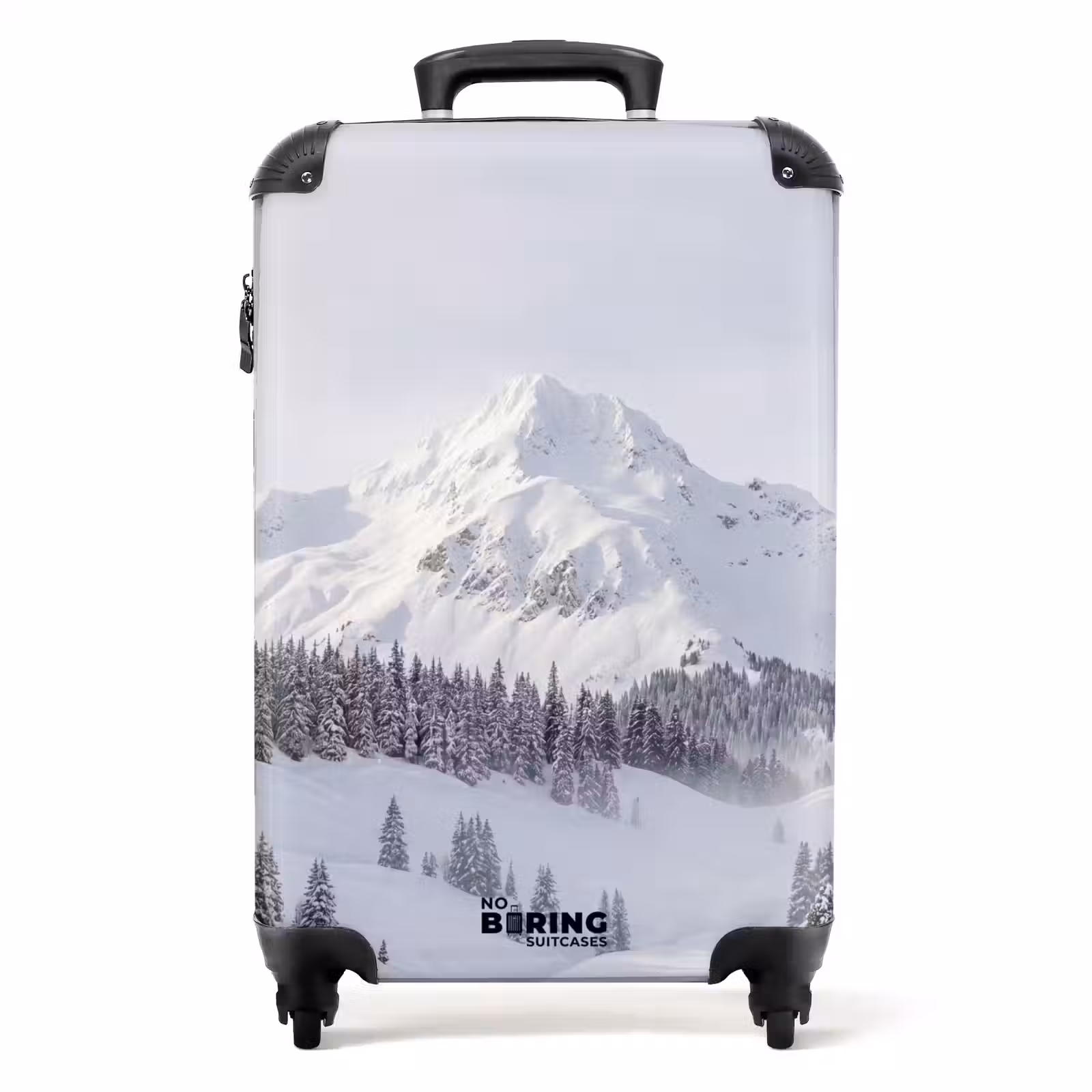 Koffer - Berg - Sneeuw - Winter - Natuur - Wit - Berg - Sneeuw - Winter - Natuur - Wit NBS - Handbagage koffer - Volwassenen Unisex middel