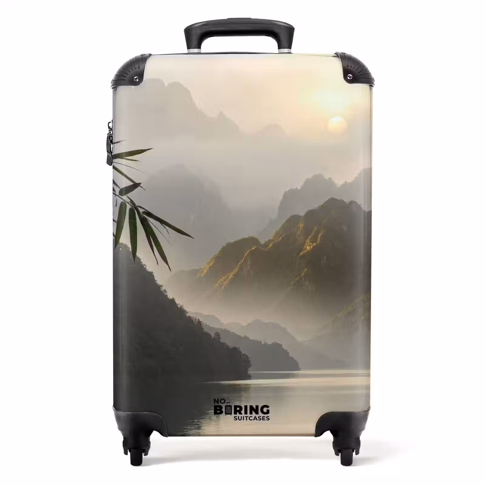 Koffer - Bergen - Water - Mist - Natuur - Landschap - Bergen - Water - Mist - Natuur - Landschap NBS - Handbagage koffer - Volwassenen Unisex middel