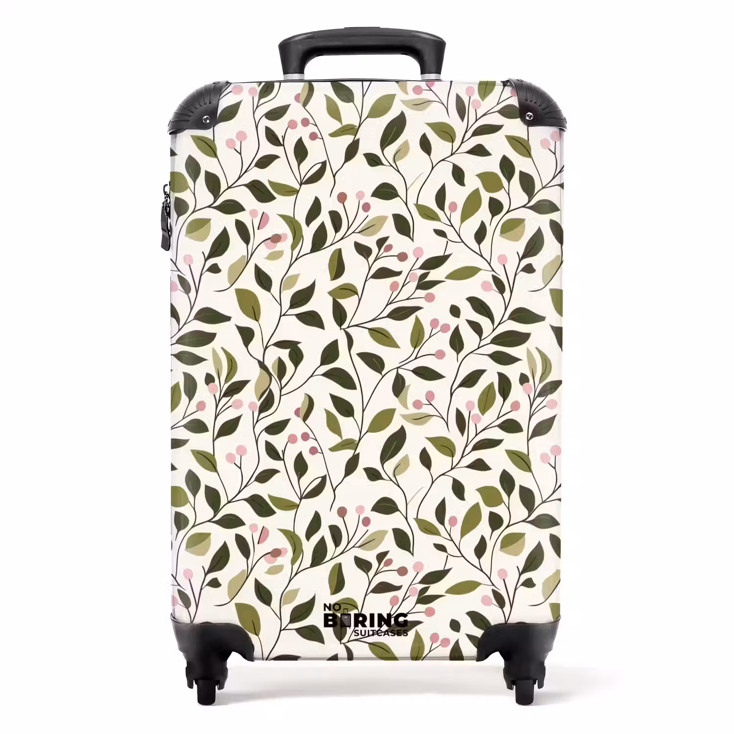Bladeren - Bessen - Roze NBS - Handbagage koffer - Volwassenen Unisex middel -productfoto_recht