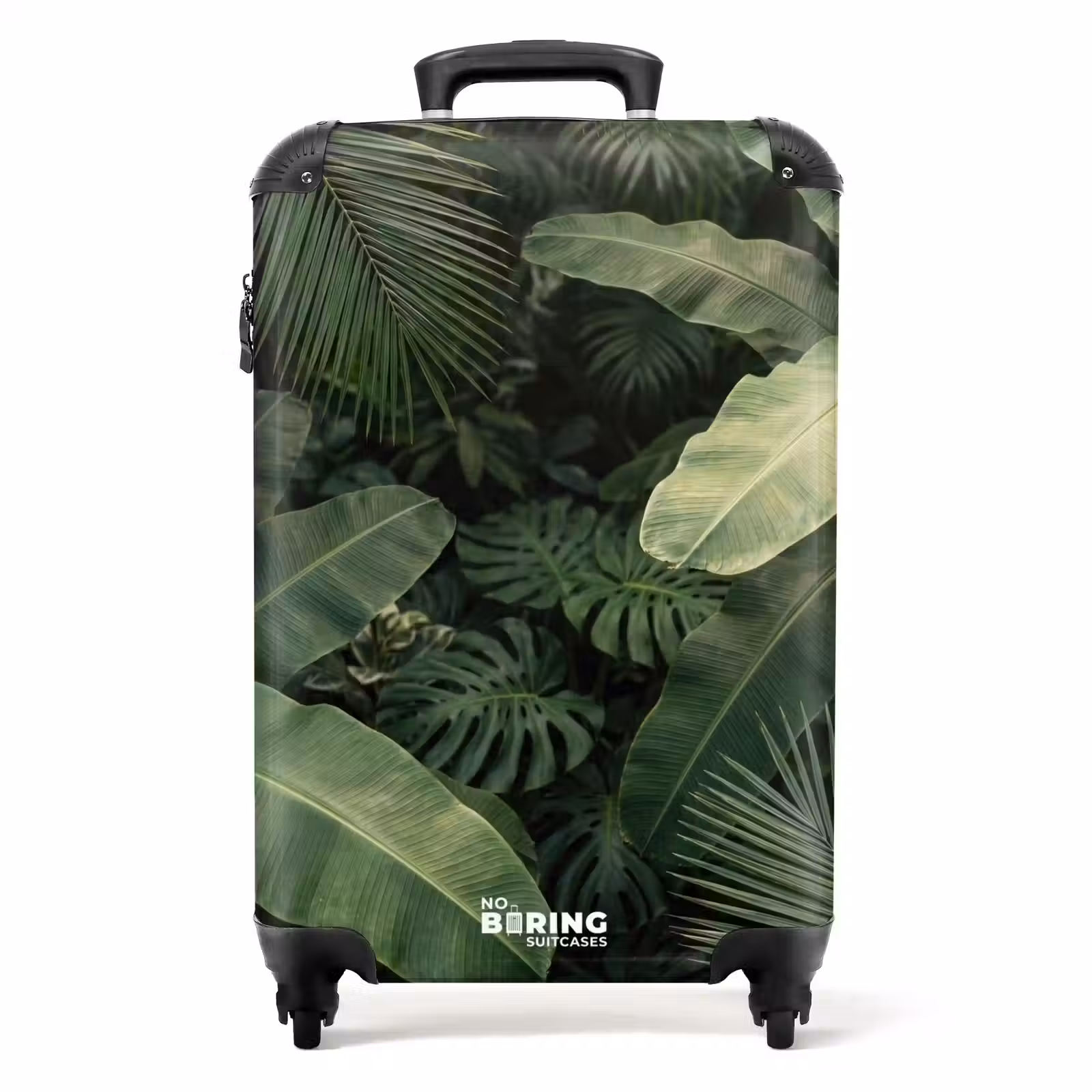 Koffer - Bladeren - Groen - Tropisch - Natuur - Bladeren - Groen - Tropisch - Natuur NBS - Handbagage koffer - Volwassenen Unisex middel