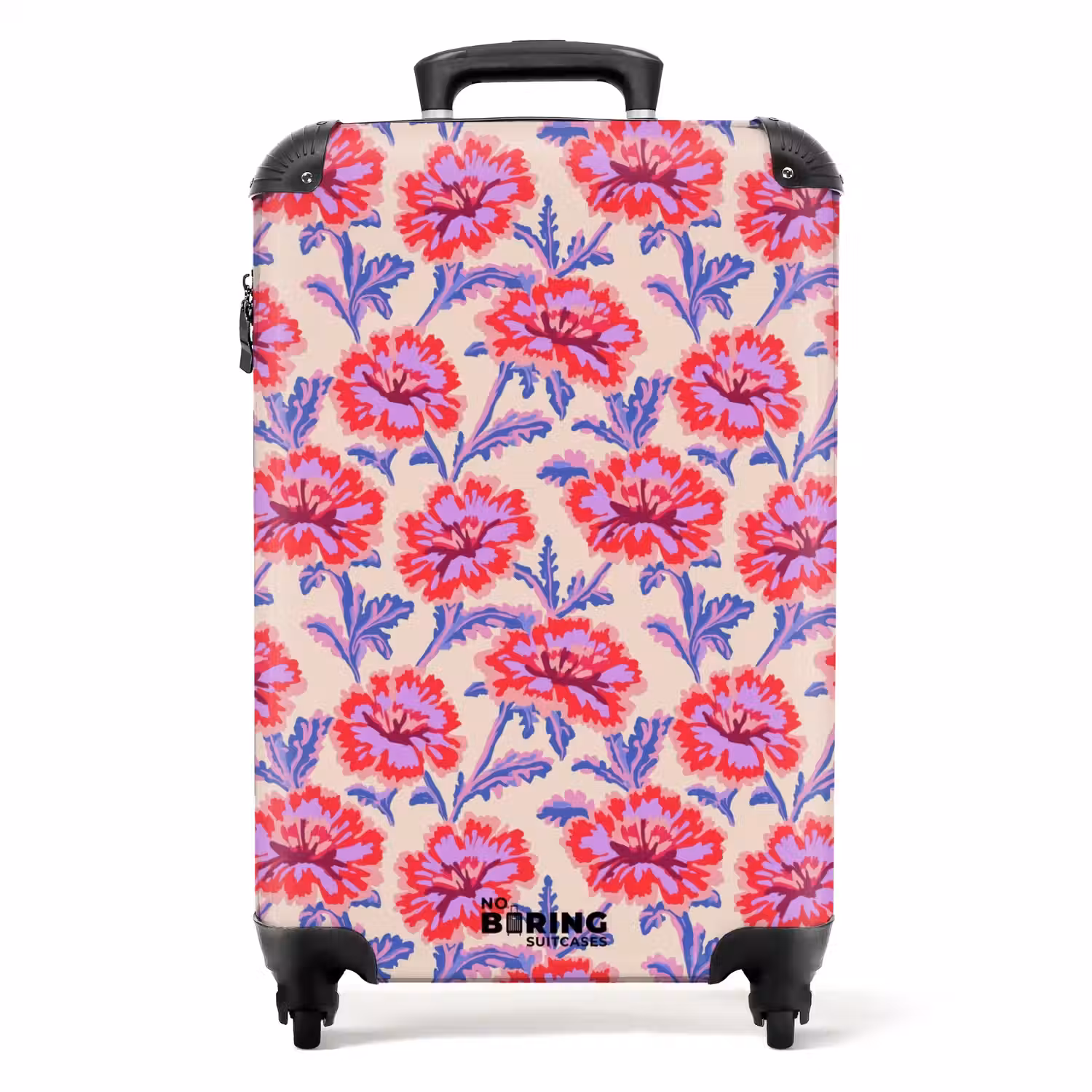 Bloemen - Patroon - Meerkleurig NBS - Handbagage koffer - Volwassenen Unisex middel -productfoto_recht