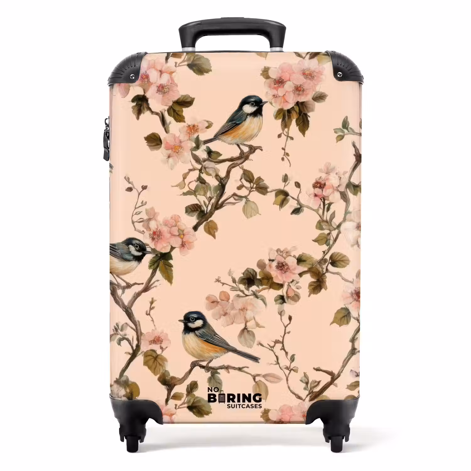 Bloesem - Koolmees - Roze NBS - Handbagage koffer - Volwassenen Unisex middel -productfoto_recht