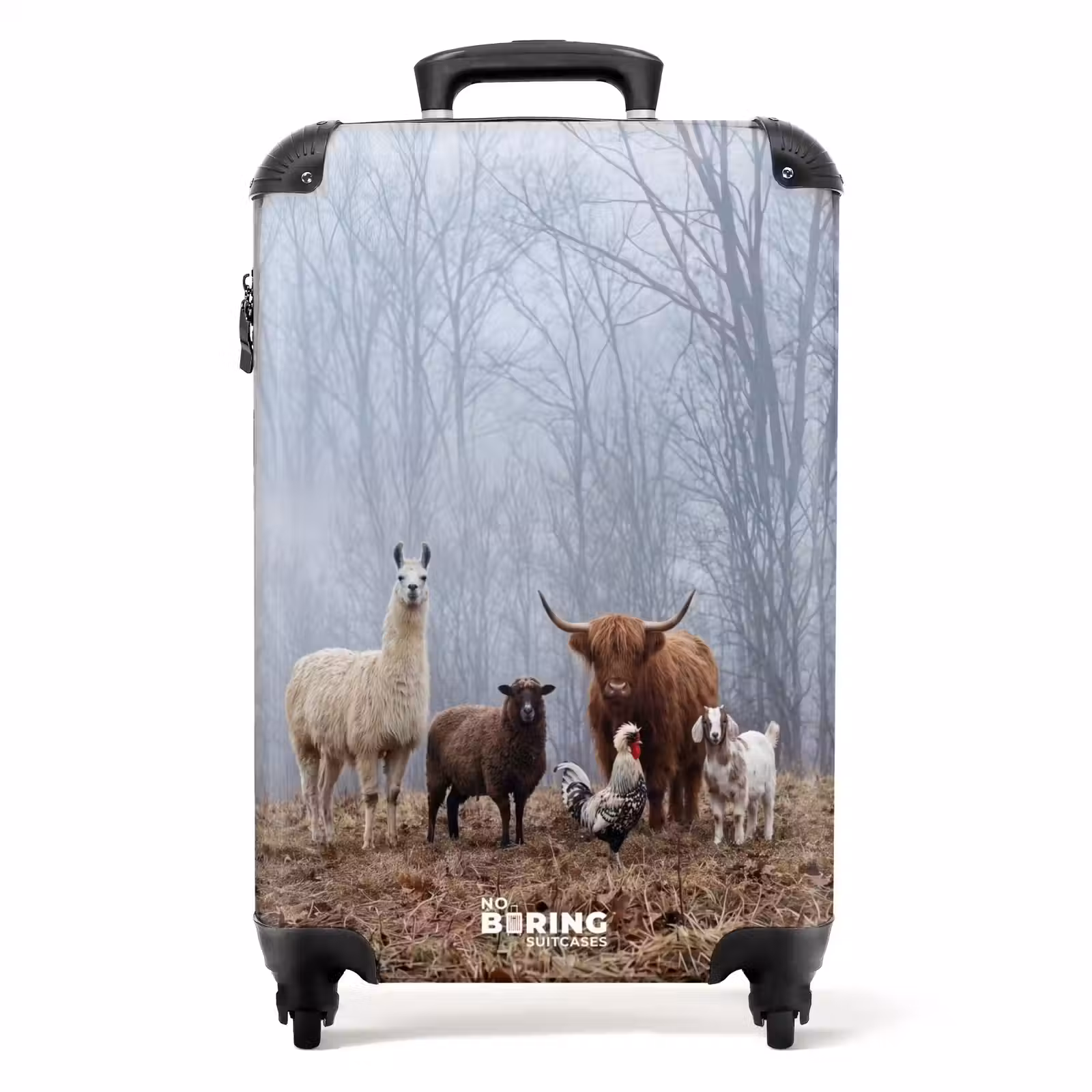 Koffer - Boerderijdieren - Groep - Mist - Natuur - Rustiek — 1