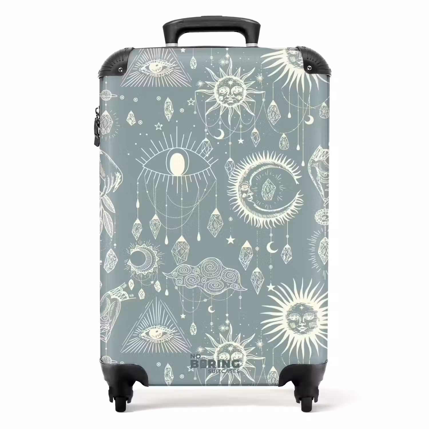 Boho - Blauw hemelpatroon NBS - Handbagage koffer - Unisex middel -productfoto_recht