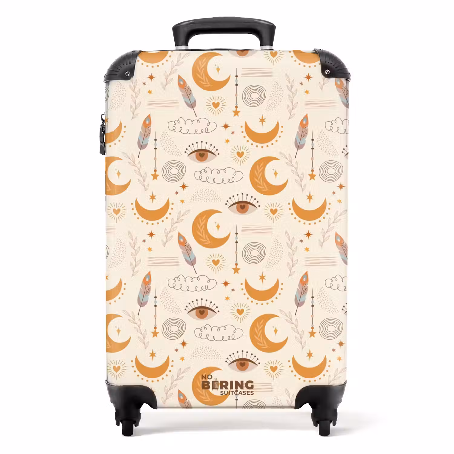 Boho - Maanpatroon NBS - Handbagage koffer - Unisex middel -productfoto_recht
