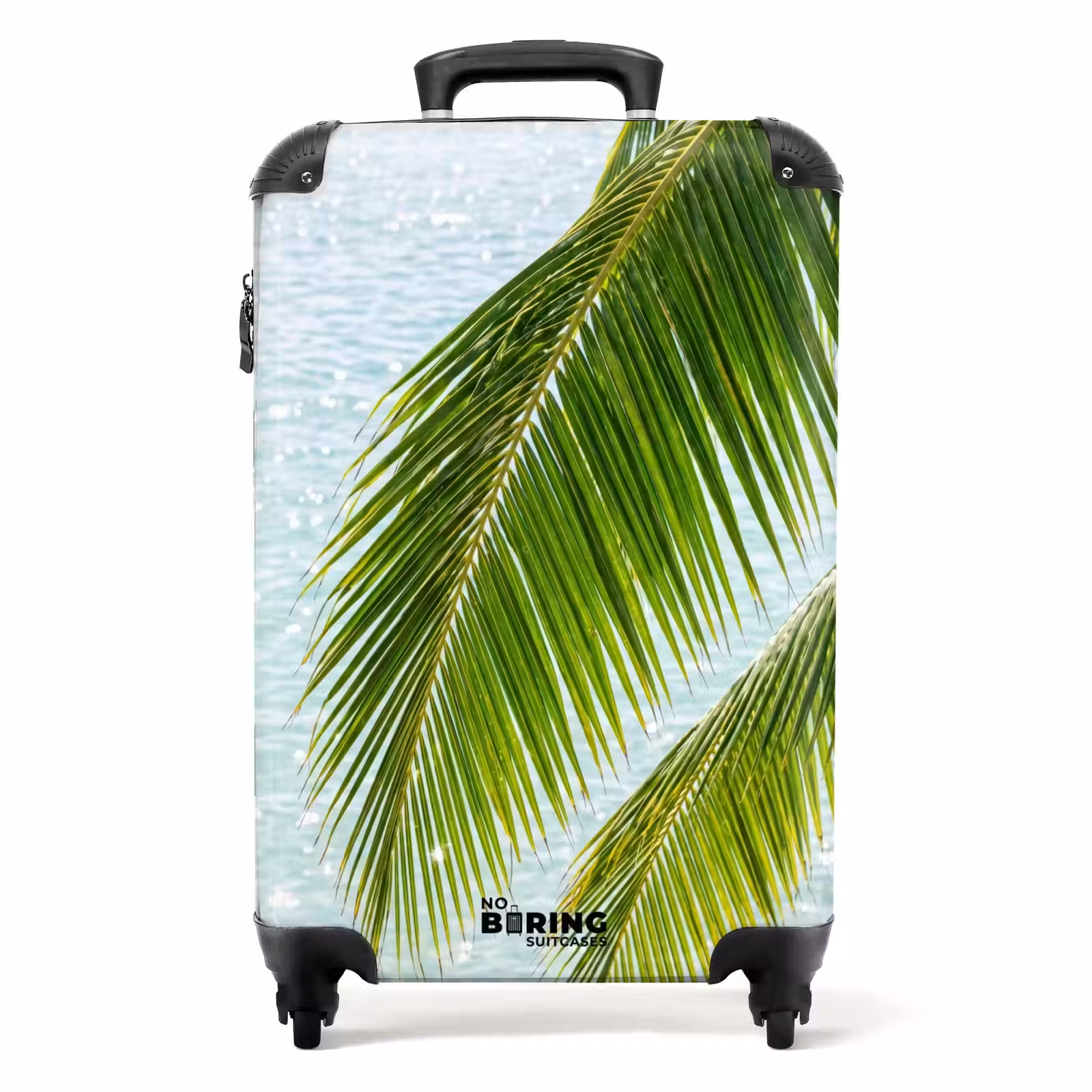 Koffer - Boom - Bladeren - Water - Tropisch - Groen - Boom - Bladeren - Water - Tropisch - Groen NBS - Handbagage koffer - Volwassenen Unisex middel