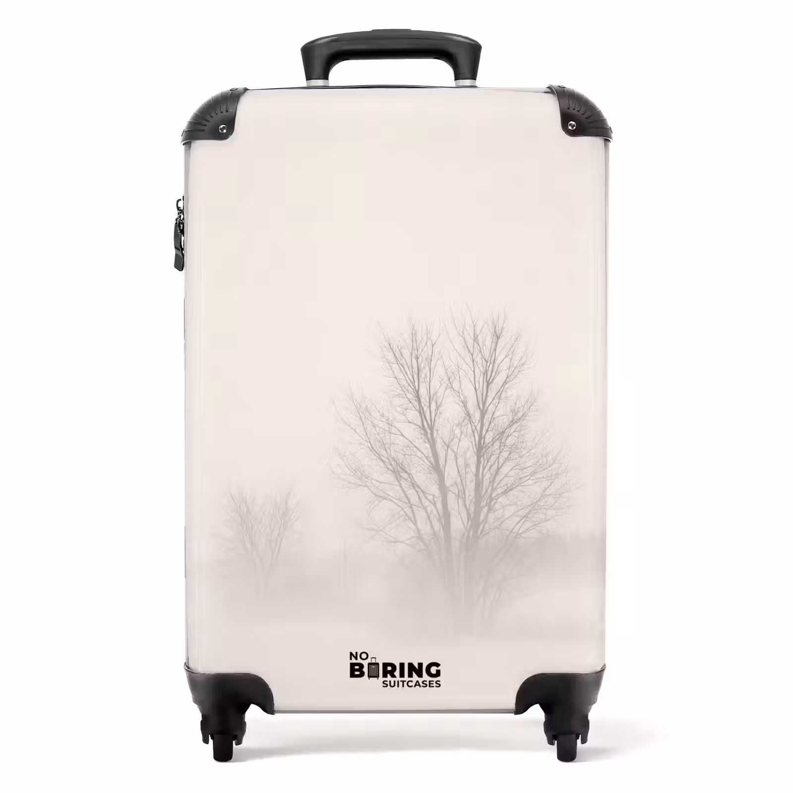 Koffer - Boom - Mist - Sneeuw - Winter - Minimalistisch - Boom - Mist - Sneeuw - Winter - Minimalistisch NBS - Handbagage koffer - Volwassenen Unisex middel