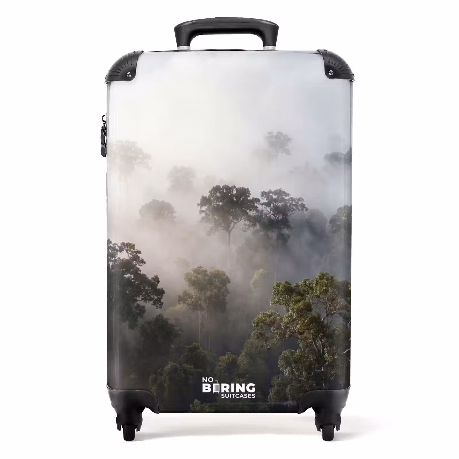 Koffer - Bos - Mist - Natuur - Groen - Bos - Mist - Natuur - Groen NBS - Handbagage koffer - Volwassenen Unisex middel