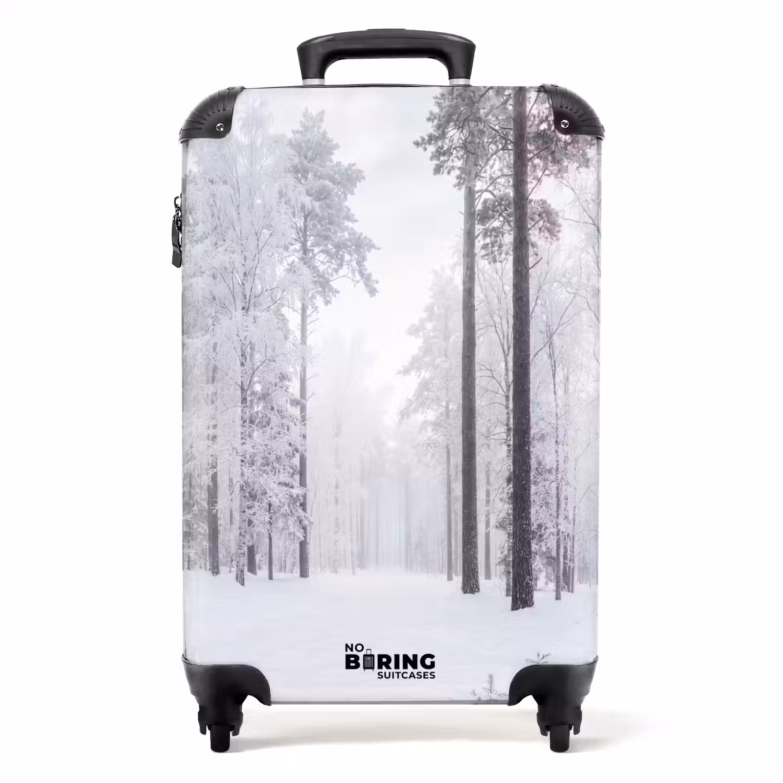Koffer - Bos - Sneeuw - Pad - Winter - Stilte - Bos - Sneeuw - Pad - Winter - Stilte NBS - Handbagage koffer - Volwassenen Unisex middel