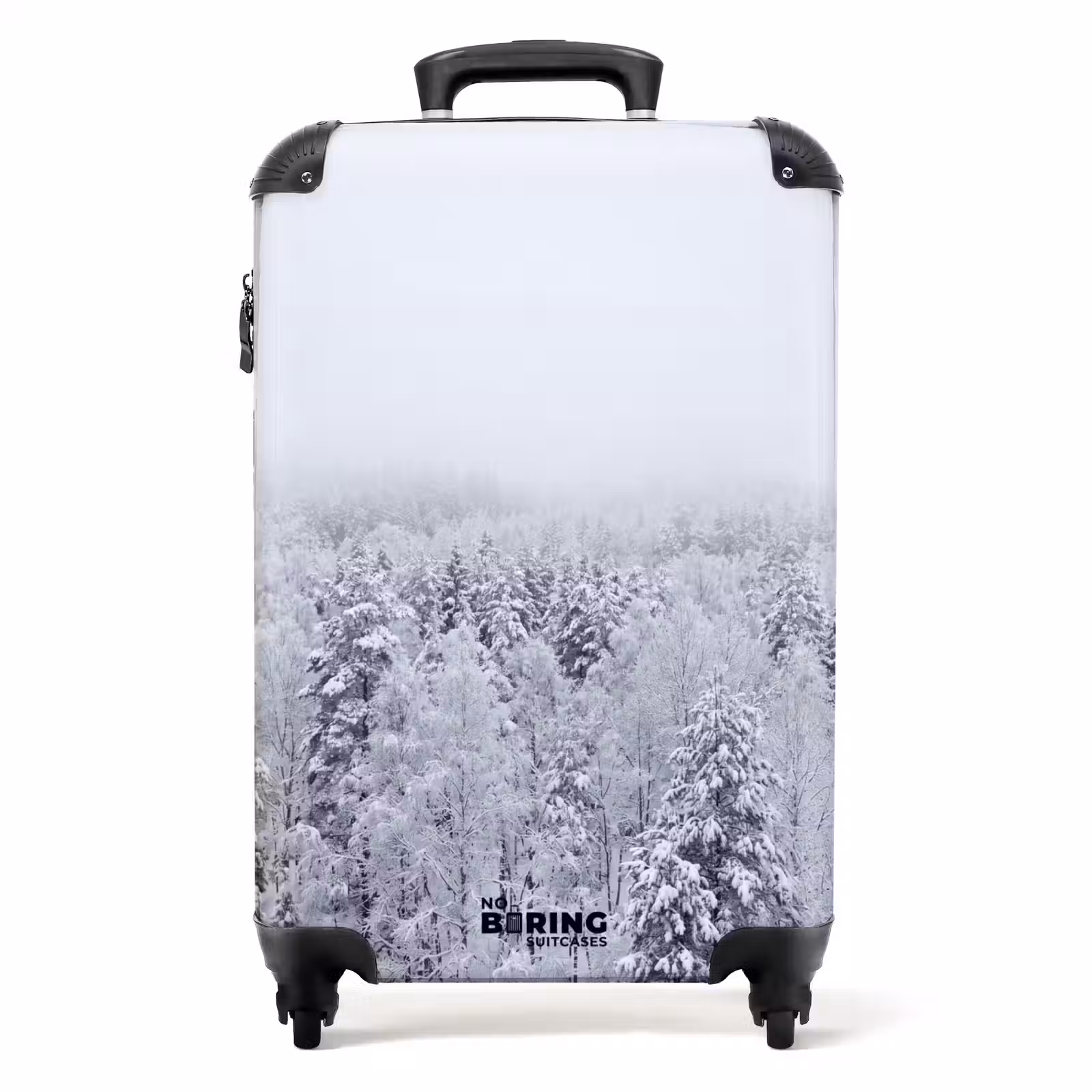 Koffer - Bos - Sneeuw - Winter - Natuur - Wit - Bos - Sneeuw - Winter - Natuur - Wit NBS - Handbagage koffer - Volwassenen Unisex middel