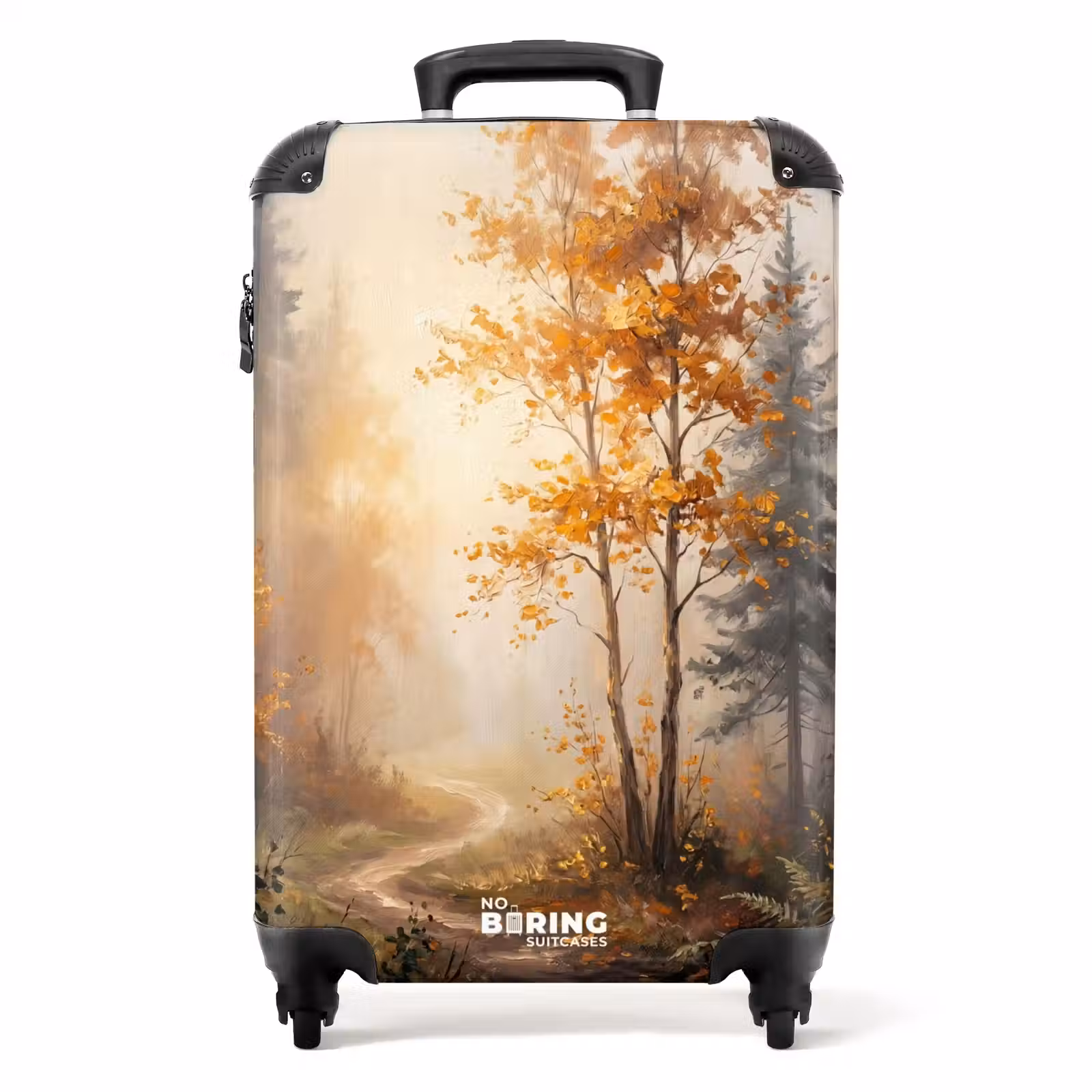 Koffer - Bospad - Herfstbladeren - Natuur - Schilderachtig - Oranje - Bospad - Herfstbladeren - Natuur - Schilderachtig - Oranje NBS - Handbagage koffer - Volwassenen Unisex middel