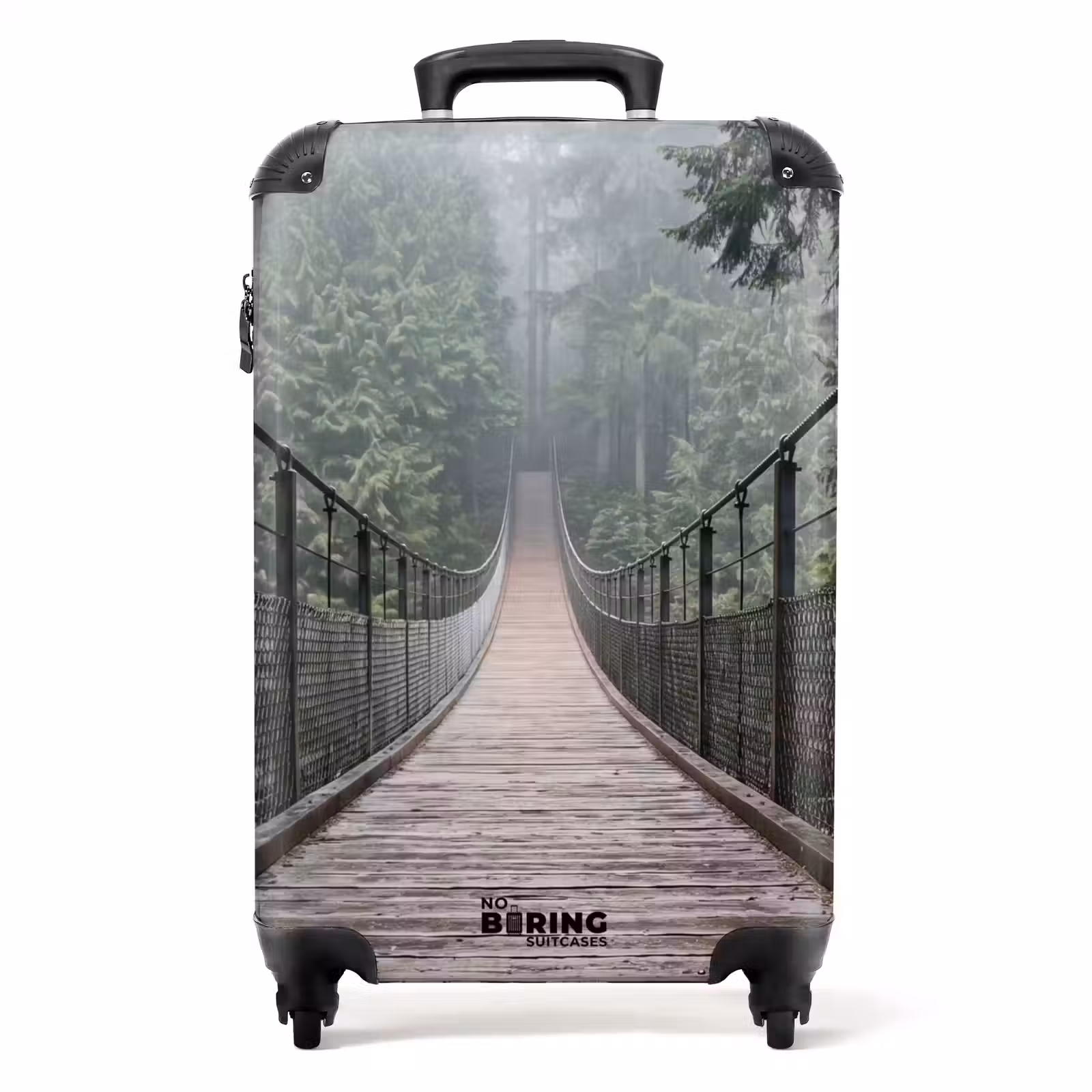 Koffer - Brug - Bos - Mist - Natuur - Brug - Bos - Mist - Natuur NBS - Handbagage koffer - Volwassenen Unisex middel