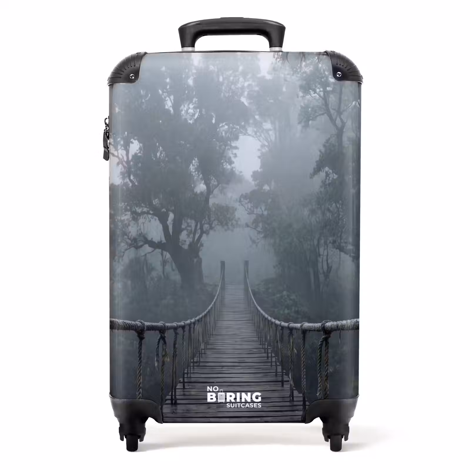 Koffer - Brug - Jungle - Mist - Natuur - Brug - Jungle - Mist - Natuur NBS - Handbagage koffer - Volwassenen Unisex middel