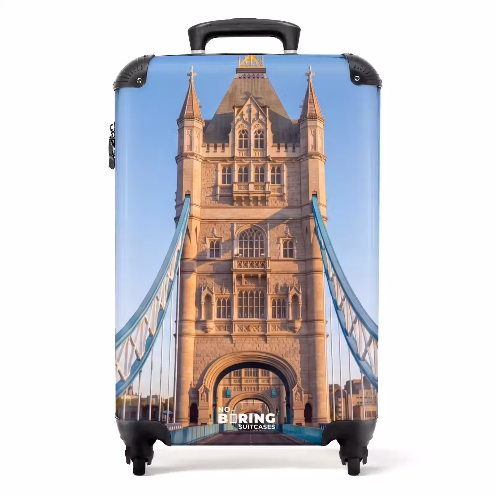 Koffer - Brug - Toren - Architectuur - Klassiek - Blauw - Brug - Toren - Architectuur - Klassiek - Blauw NBS - Handbagage koffer - Volwassenen Unisex middel