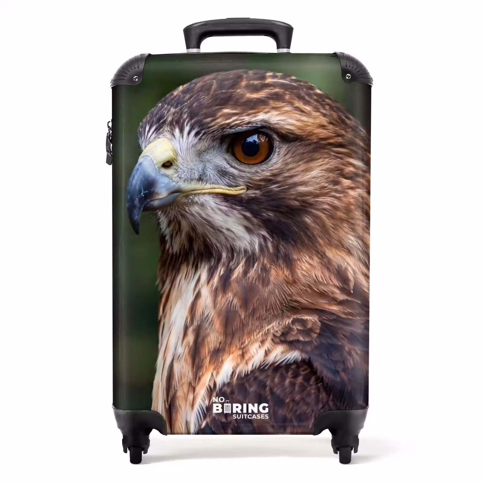 Koffer - Buizerd - Roofvogel - Natuur - Bruin - Buizerd - Roofvogel - Natuur - Bruin NBS - Handbagage koffer - Volwassenen Unisex middel