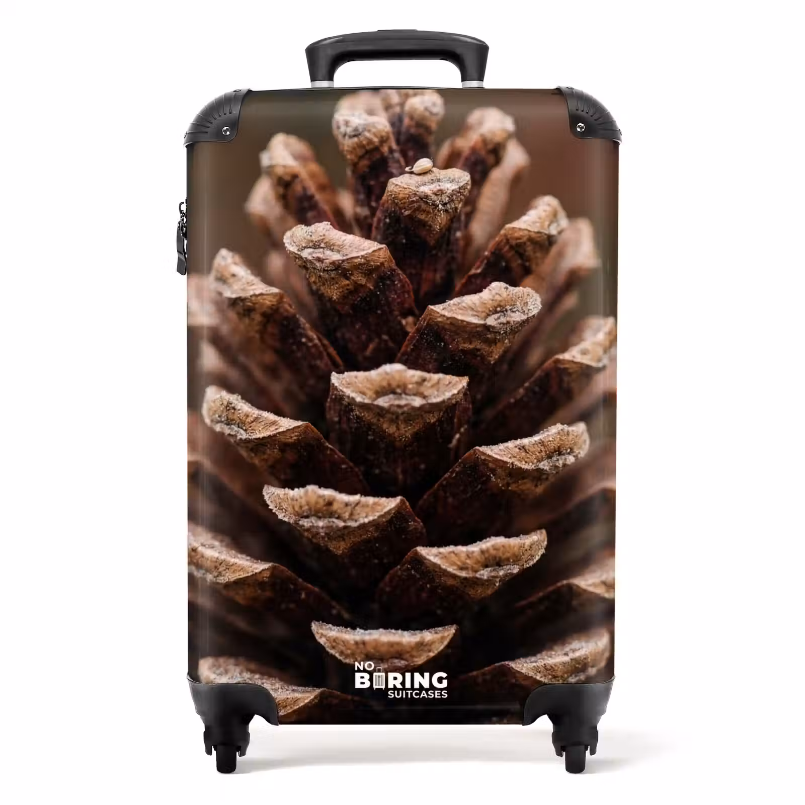 Koffer - Dennenappel - Bos - Herfst - Bruin - Sfeervol - Dennenappel - Bos - Herfst - Bruin - Sfeervol NBS - Handbagage koffer - Volwassenen Unisex middel