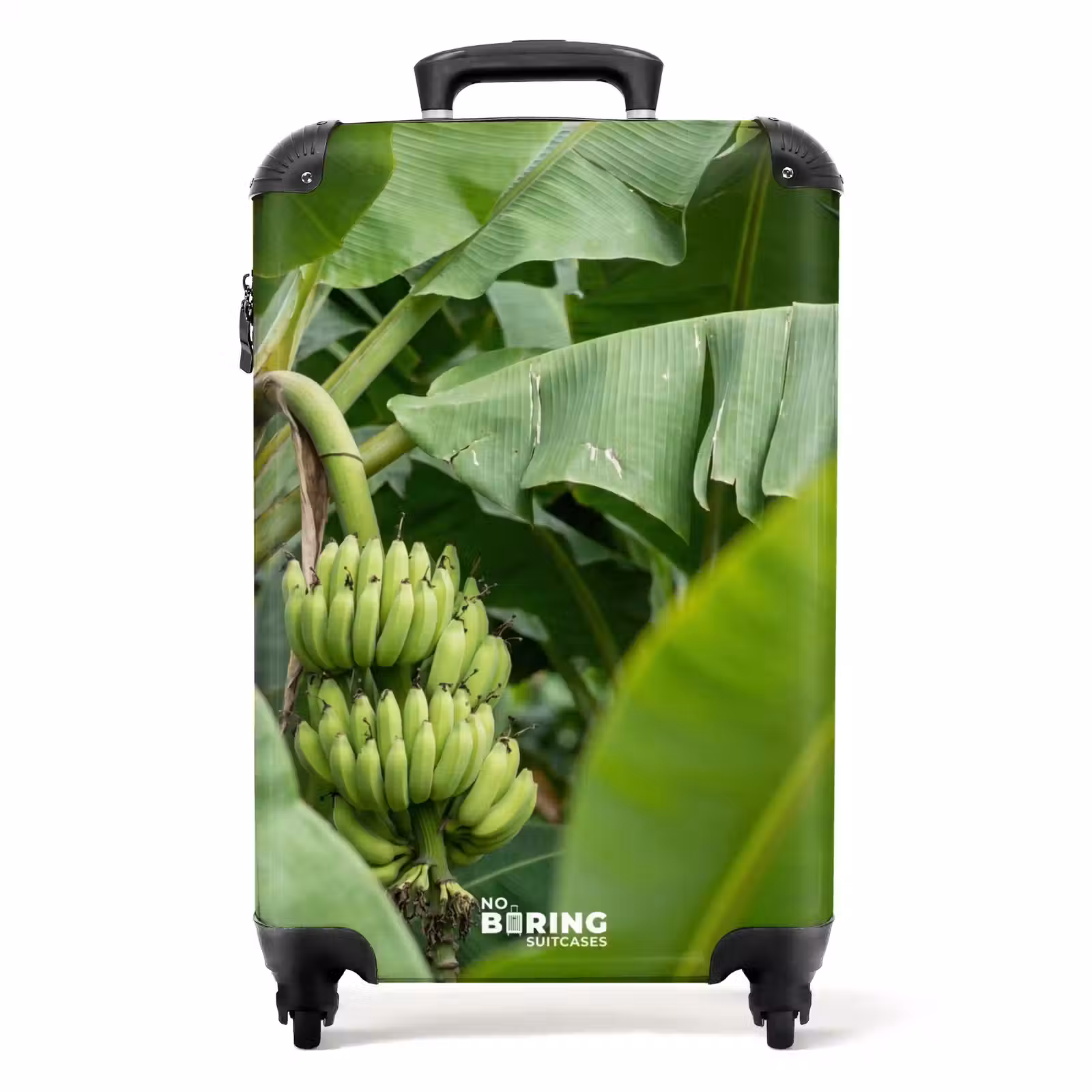 Koffer - Eten - Bananen - Plantage - Groen - Eten - Bananen - Plantage - Groen NBS - Handbagage koffer - Volwassenen Unisex middel