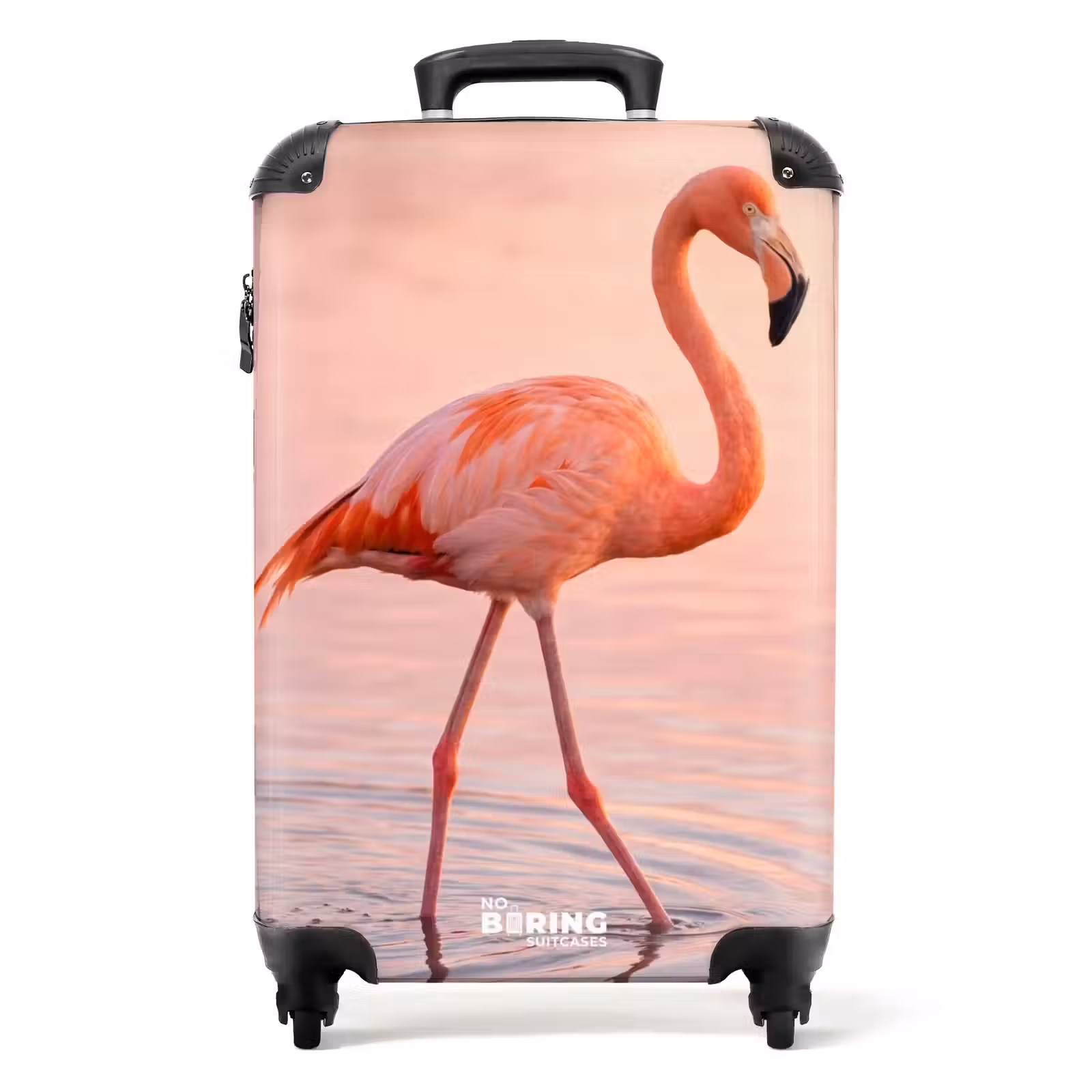 Koffer - Flamingo - Water - Roze - Flamingo - Water - Roze NBS - Handbagage koffer - Volwassenen Unisex middel