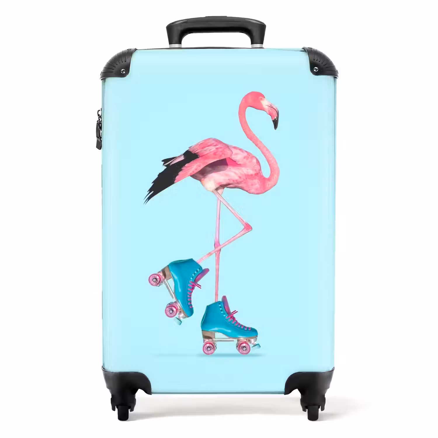 Flitsende flamingo NBS - Handbagage koffer - Unisex middel -productfoto_recht