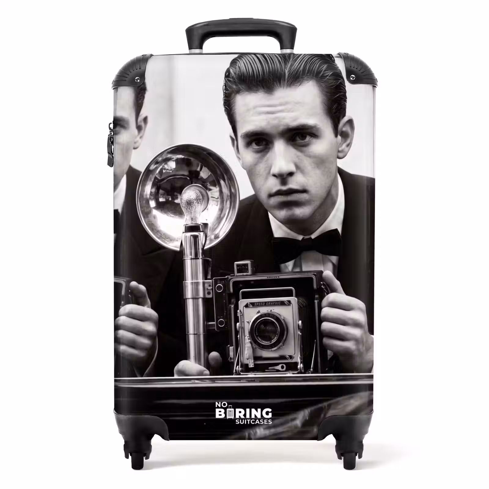 Koffer - Fotograaf - Camera - Vintage - Journalistiek - Zwart-wit - Fotograaf - Camera - Vintage - Journalistiek - Zwart-wit NBS - Handbagage koffer - Volwassenen Unisex middel