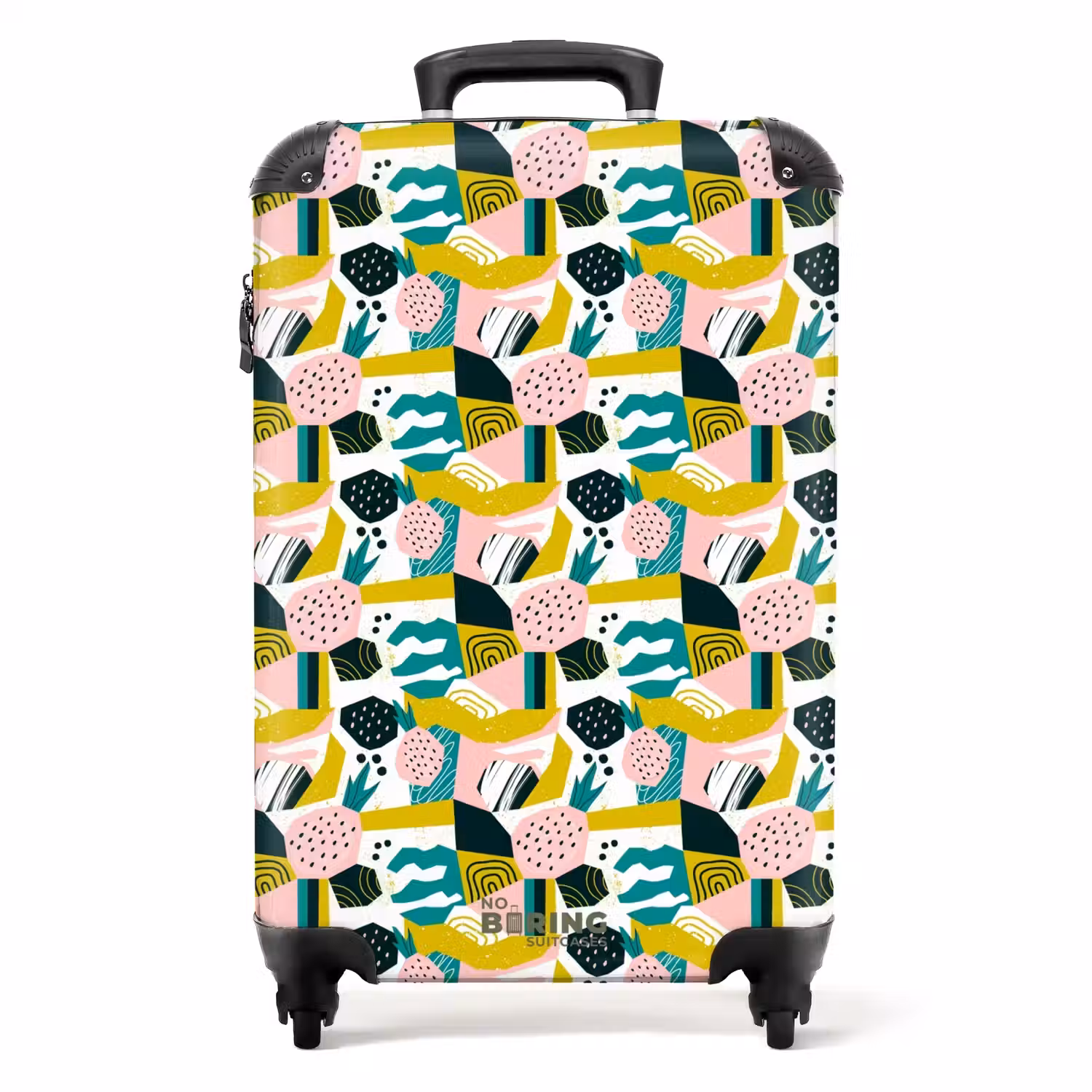 Fruitige jungle collage NBS - Handbagage koffer - Volwassenen Unisex middel -productfoto_recht
