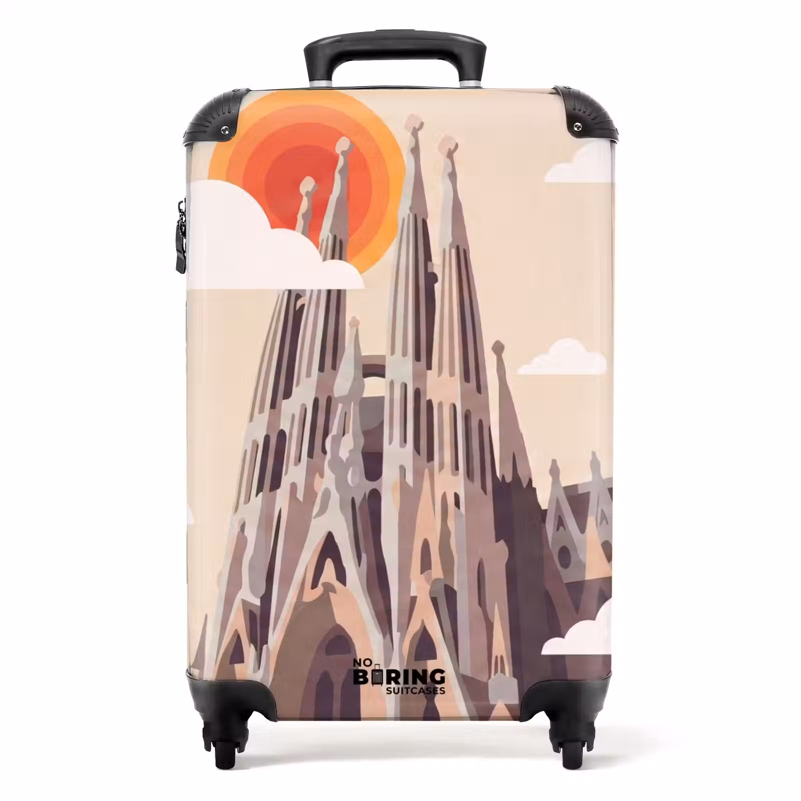 Koffer - Gebouw - Torens - Architectuur - Abstract - Zonsondergang - Gebouw - Torens - Architectuur - Abstract - Zonsondergang NBS - Handbagage koffer - Volwassenen Unisex middel
