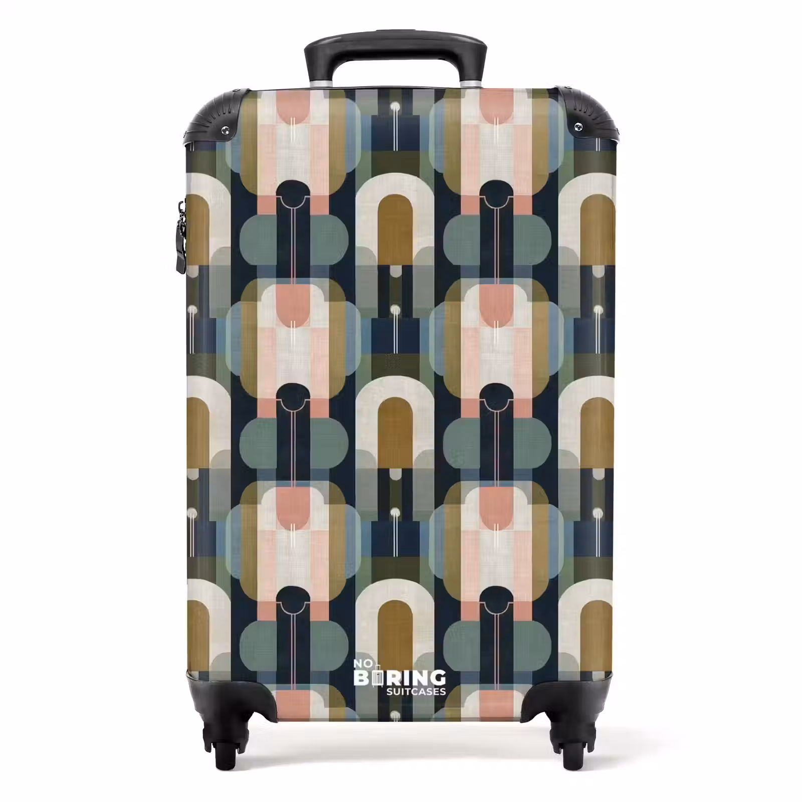 Koffer - Geografisch - Modern - Kleurrijk - Geografisch - Modern - Kleurrijk NBS - Handbagage koffer - Volwassenen Unisex middel