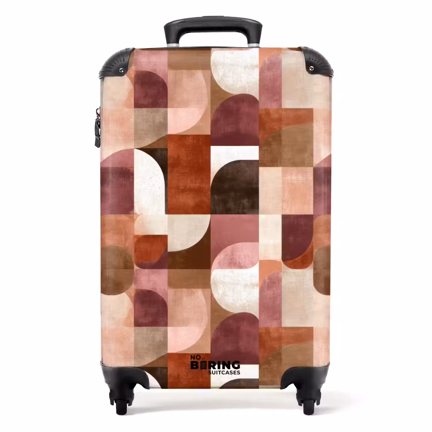 Geometrie - Modern - Retro NBS - Handbagage koffer - Volwassenen Unisex middel -productfoto_recht