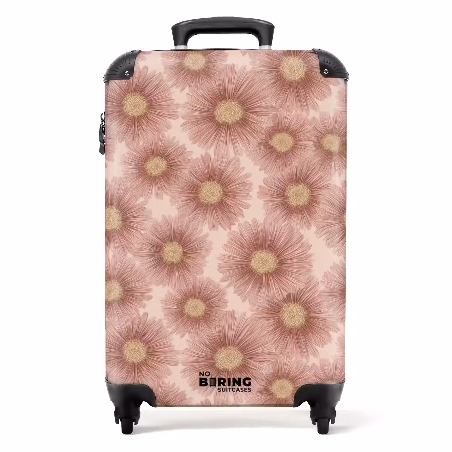Gerbera - Bloemen - Roze NBS - Handbagage koffer - Volwassenen Unisex middel -productfoto_recht