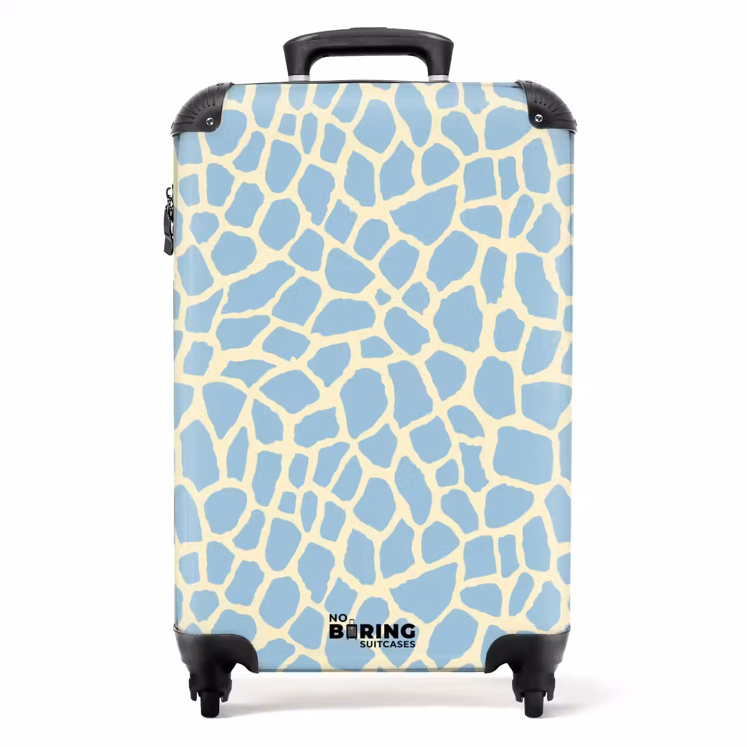 Giraf - Modern - Blauw NBS - Handbagage koffer - Volwassenen Unisex middel -productfoto_recht