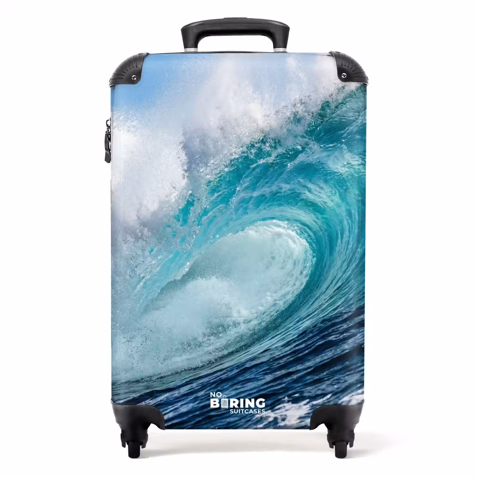 Koffer - Golf - Oceaan - Water - Dynamisch - Blauw - Golf - Oceaan - Water - Dynamisch - Blauw NBS - Handbagage koffer - Volwassenen Unisex middel