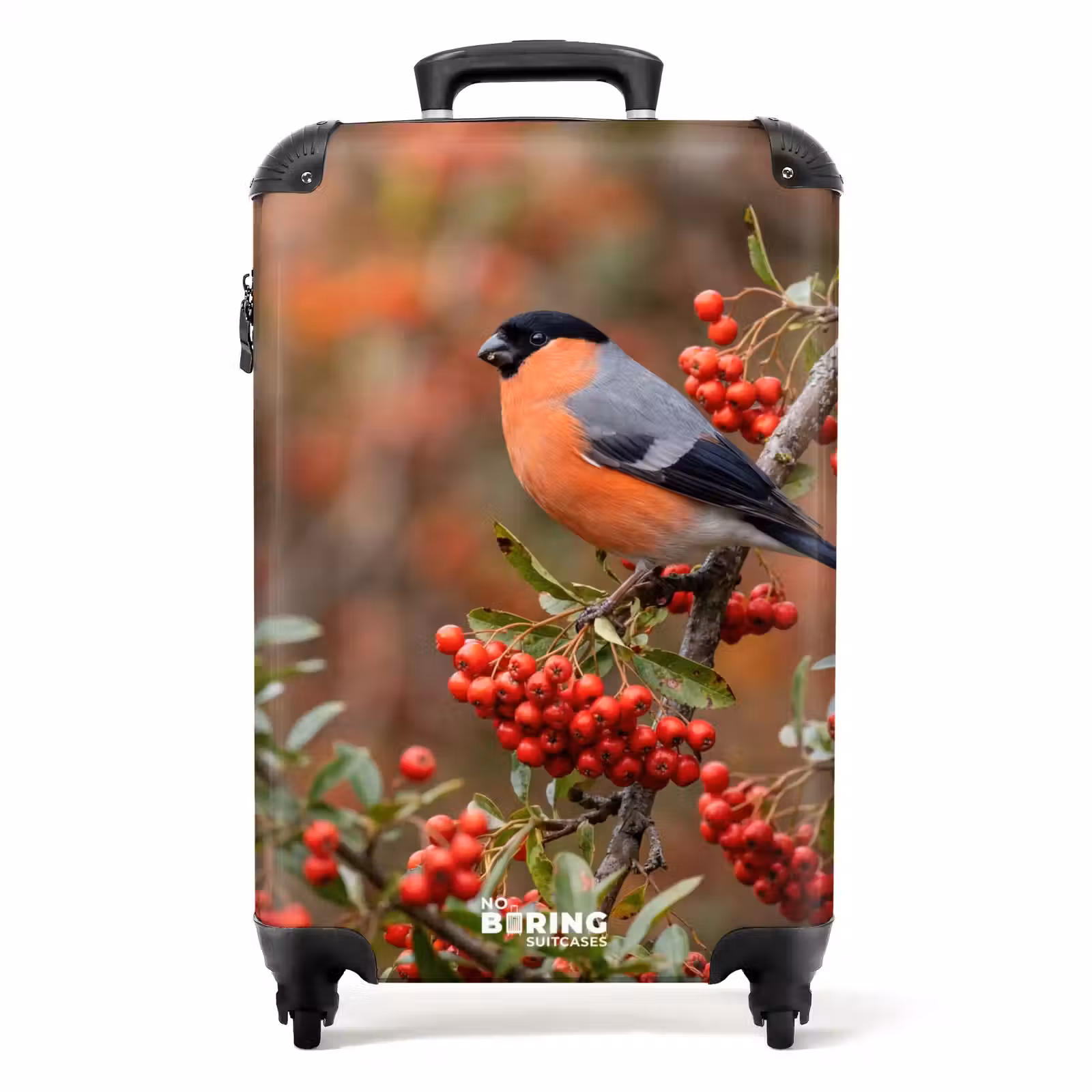Koffer - Goudvink - Bessen - Herfst - Natuur - Kleurrijk - Goudvink - Bessen - Herfst - Natuur - Kleurrijk NBS - Handbagage koffer - Volwassenen Unisex middel