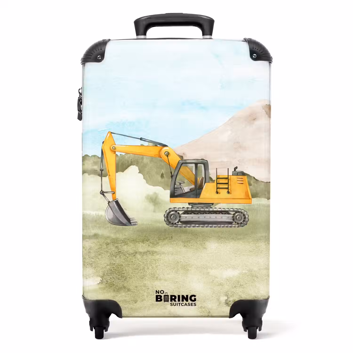 Graafmachine in de natuur NBS - Handbagage koffer - Unisex middel -productfoto_recht