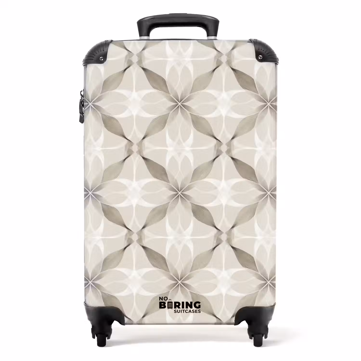 Grafisch - Patroon - Grijs NBS - Handbagage koffer - Volwassenen Unisex middel -productfoto_recht