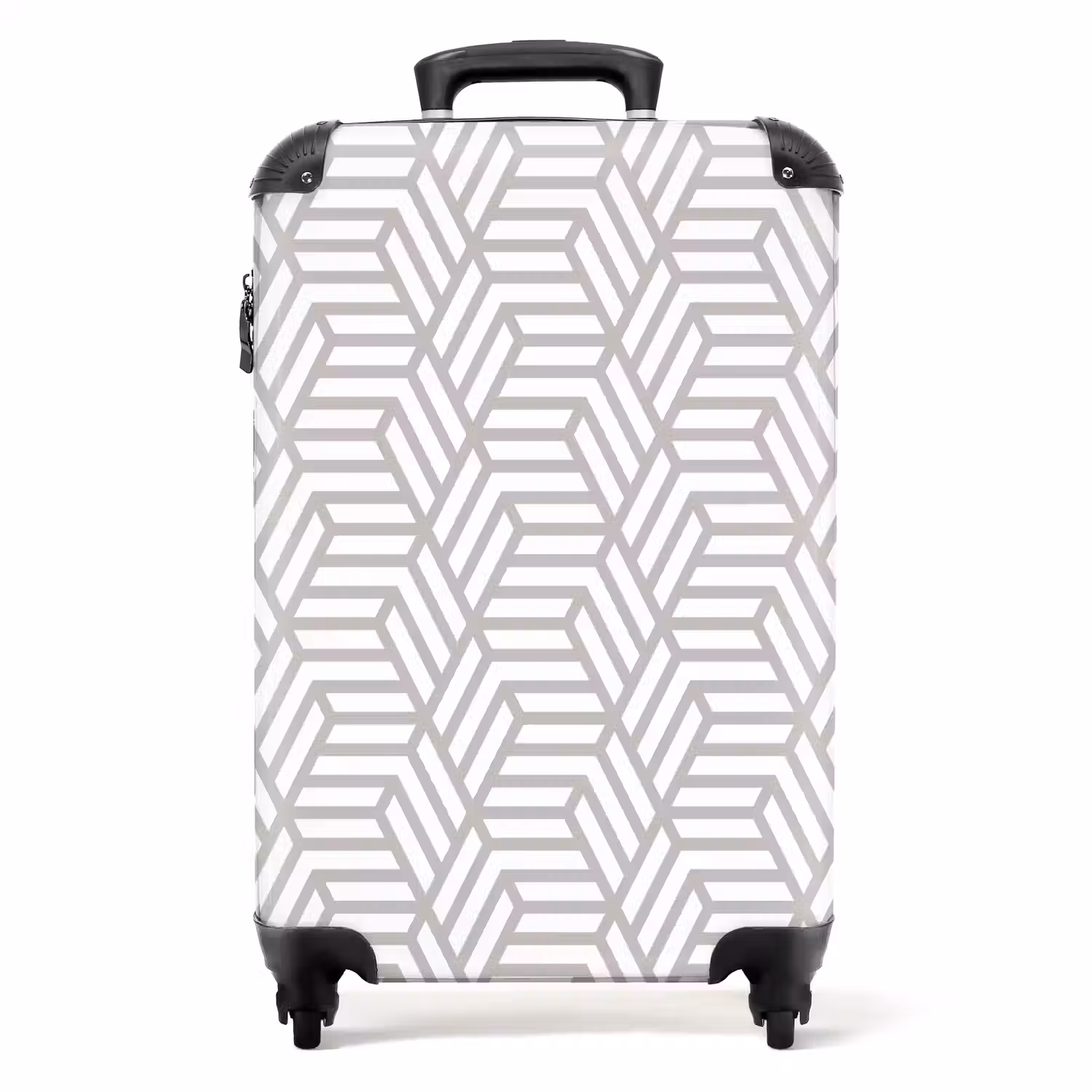 Grafisch - Patroon - Modern - Opvallend NBS - Handbagage koffer - Kinderen Unisex middel 644 -productfoto_recht