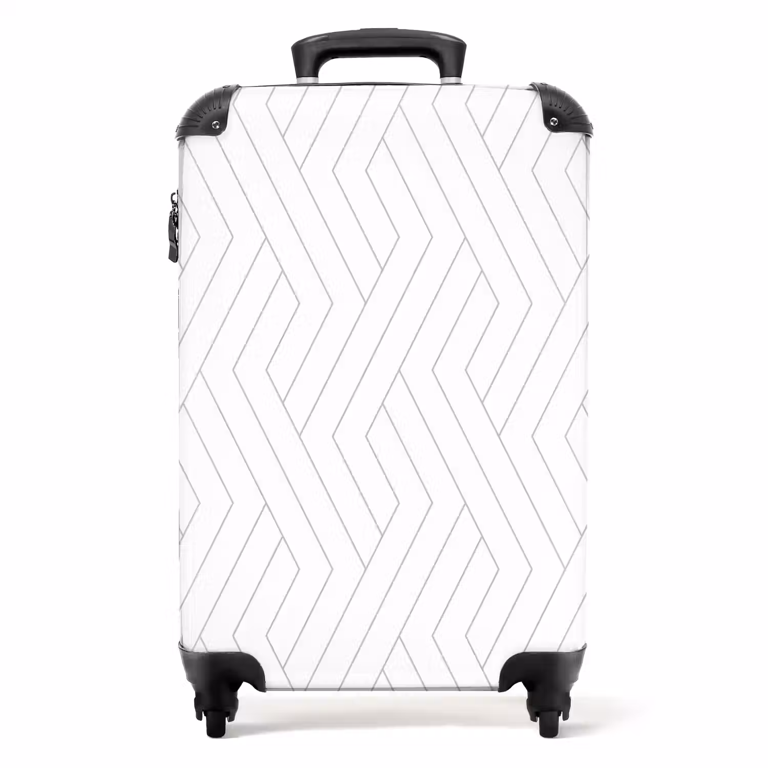 Grafisch - Patroon - Modern - Schuin NBS - Handbagage koffer - Kinderen Unisex middel 644 -productfoto_recht