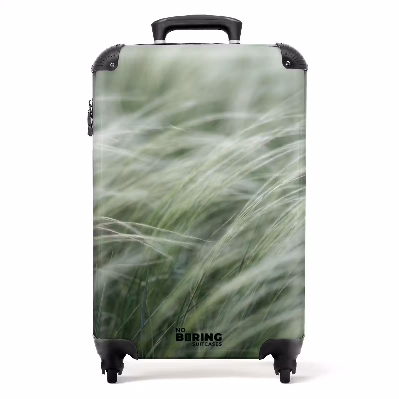 Koffer - Gras - Wazig - Natuur - Groen - Zacht - Gras - Wazig - Natuur - Groen - Zacht NBS - Handbagage koffer - Volwassenen Unisex middel