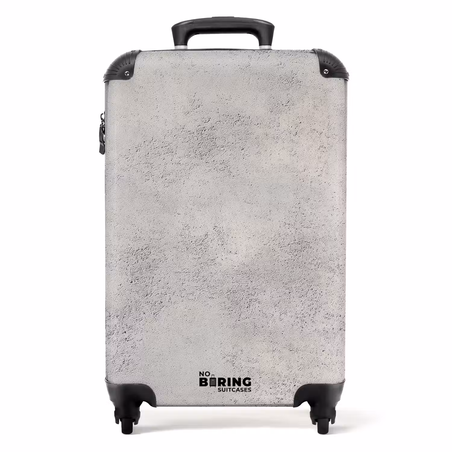 Grijs - Beton - Industrieel NBS - Handbagage koffer - Volwassenen Unisex middel -productfoto_recht