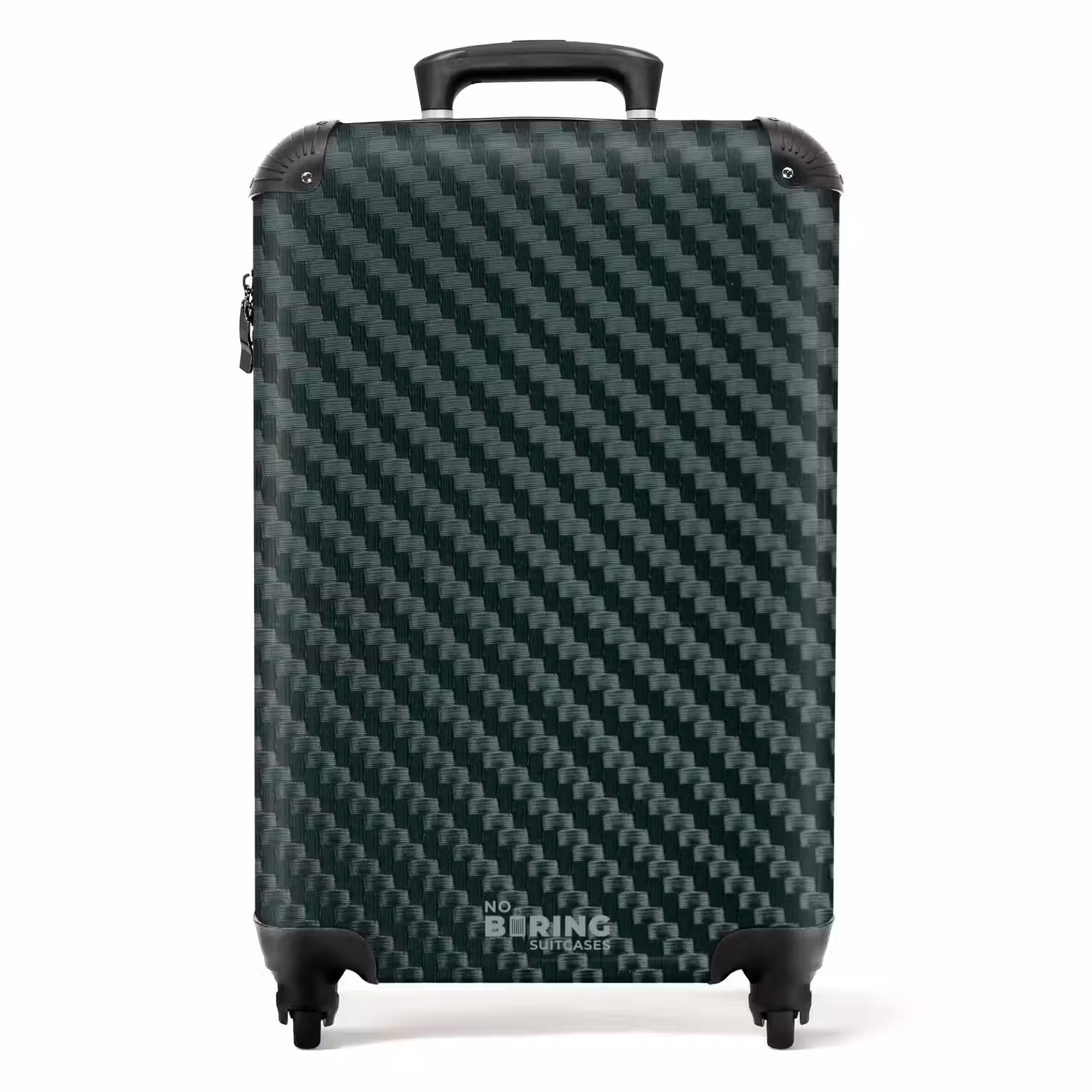 Groene carbonstructuur NBS - Handbagage koffer - Volwassenen Unisex middel -productfoto_recht