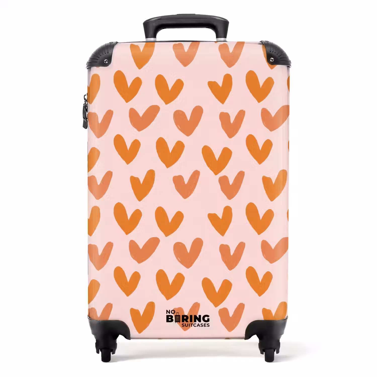 Hartjes - Getekend - Oranje NBS - Handbagage koffer - Volwassenen Unisex middel -productfoto_recht