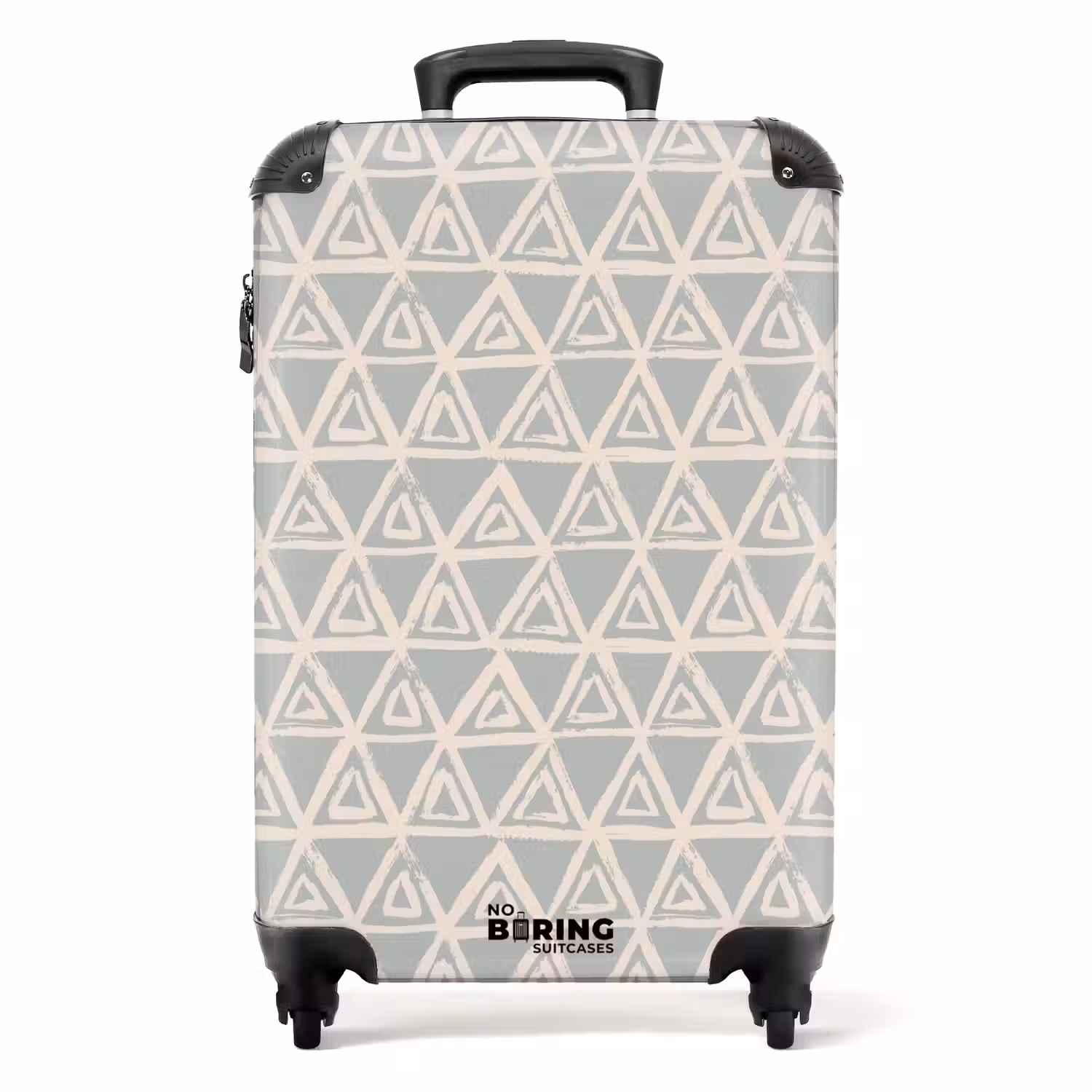 Herhalende driehoekstructuur in pastel NBS - Handbagage koffer - Volwassenen Unisex middel -productfoto_recht